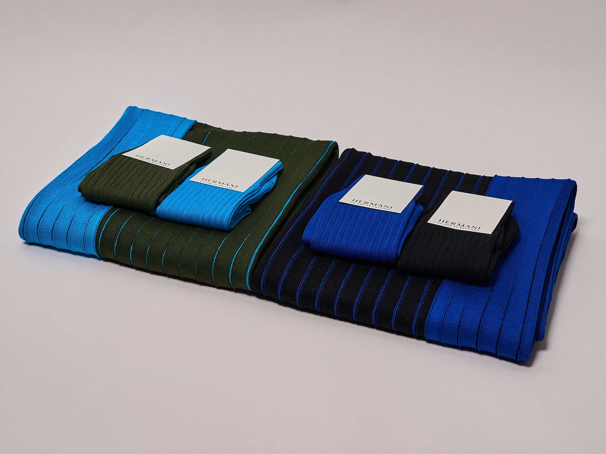 The Hermani Colour Ensembles – Italian scarves and socks crafted in Egypt cotton