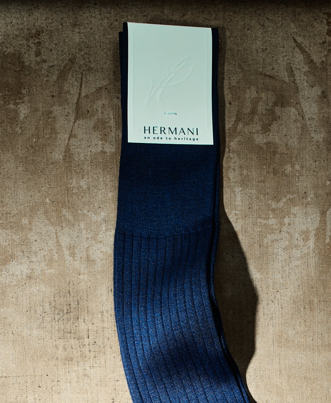 Premium Egyptian Cotton Socks Long Blue Detail