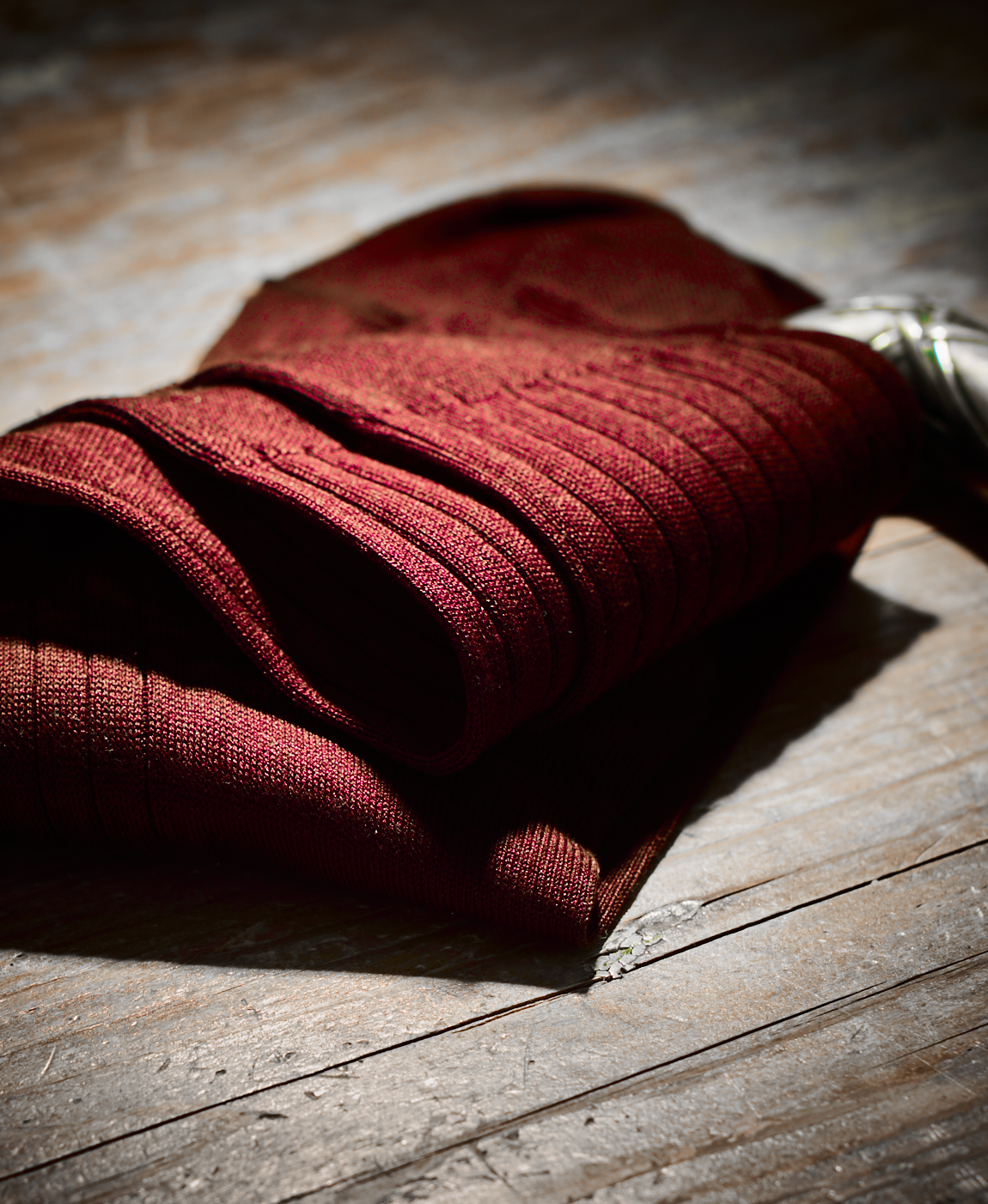 Socks from Pure Merino Wool Bordeaux 1