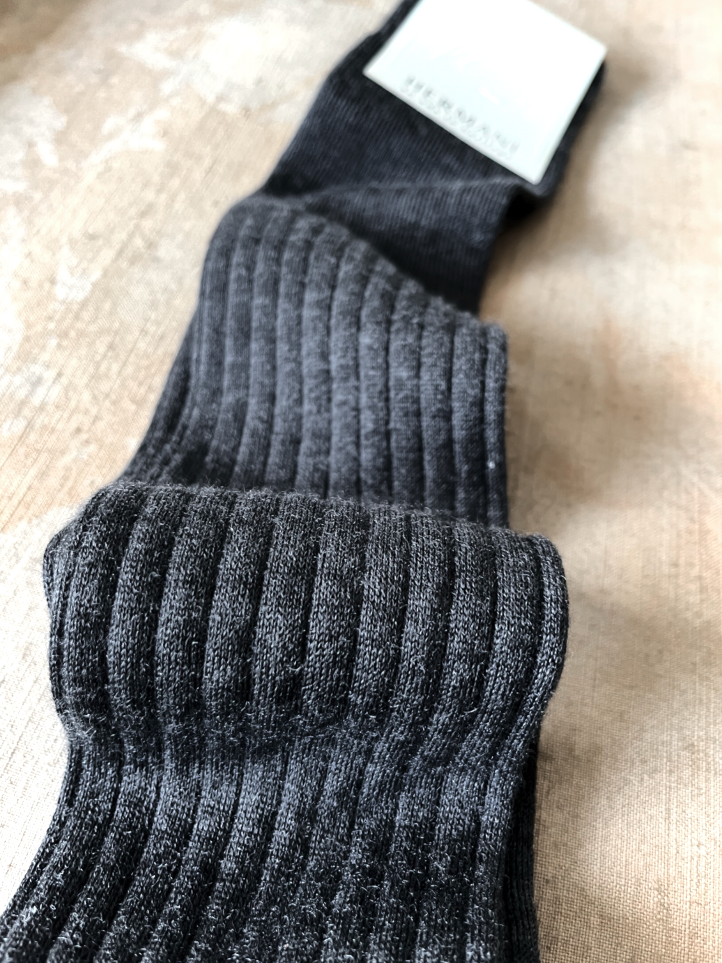 Luxury Cashmere-Silk Knee-High Dark Grey
