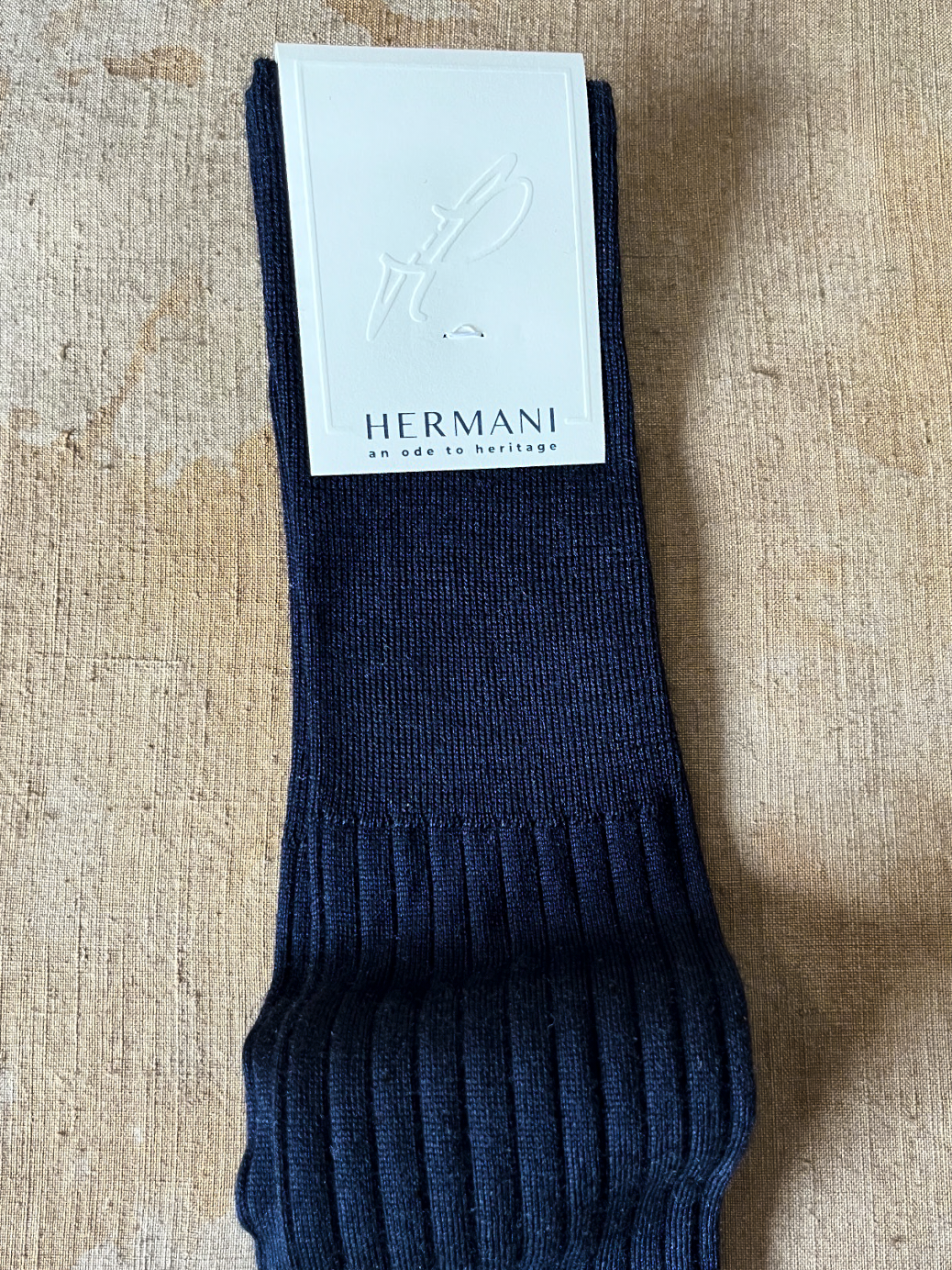Kniestrümpfe aus Kaschmir-Seide - Navy
