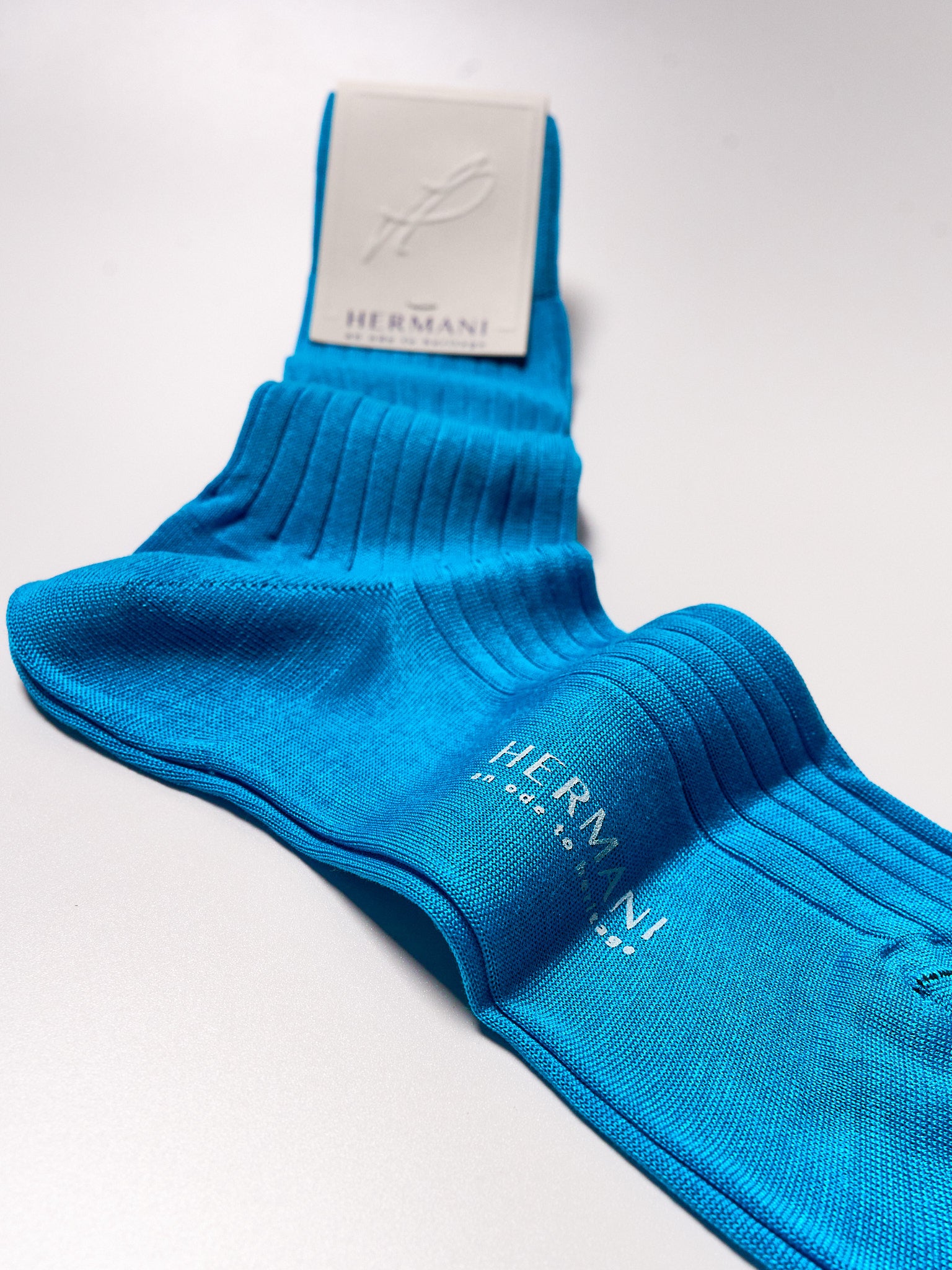 Socken aus ägyptischer Baumwolle Acqua
