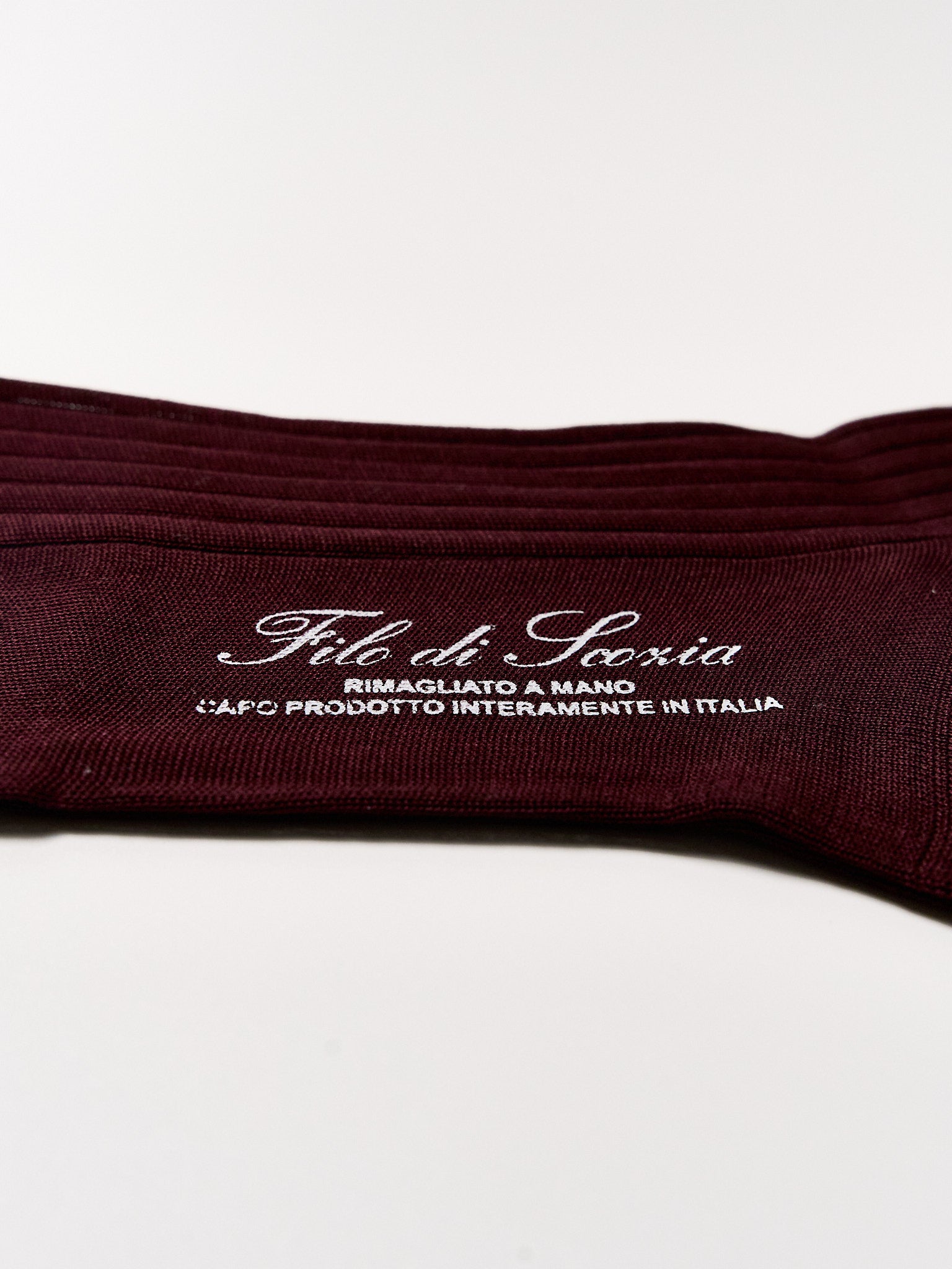 Filo di Scozia Cotton Mid-Calf - Bordeaux