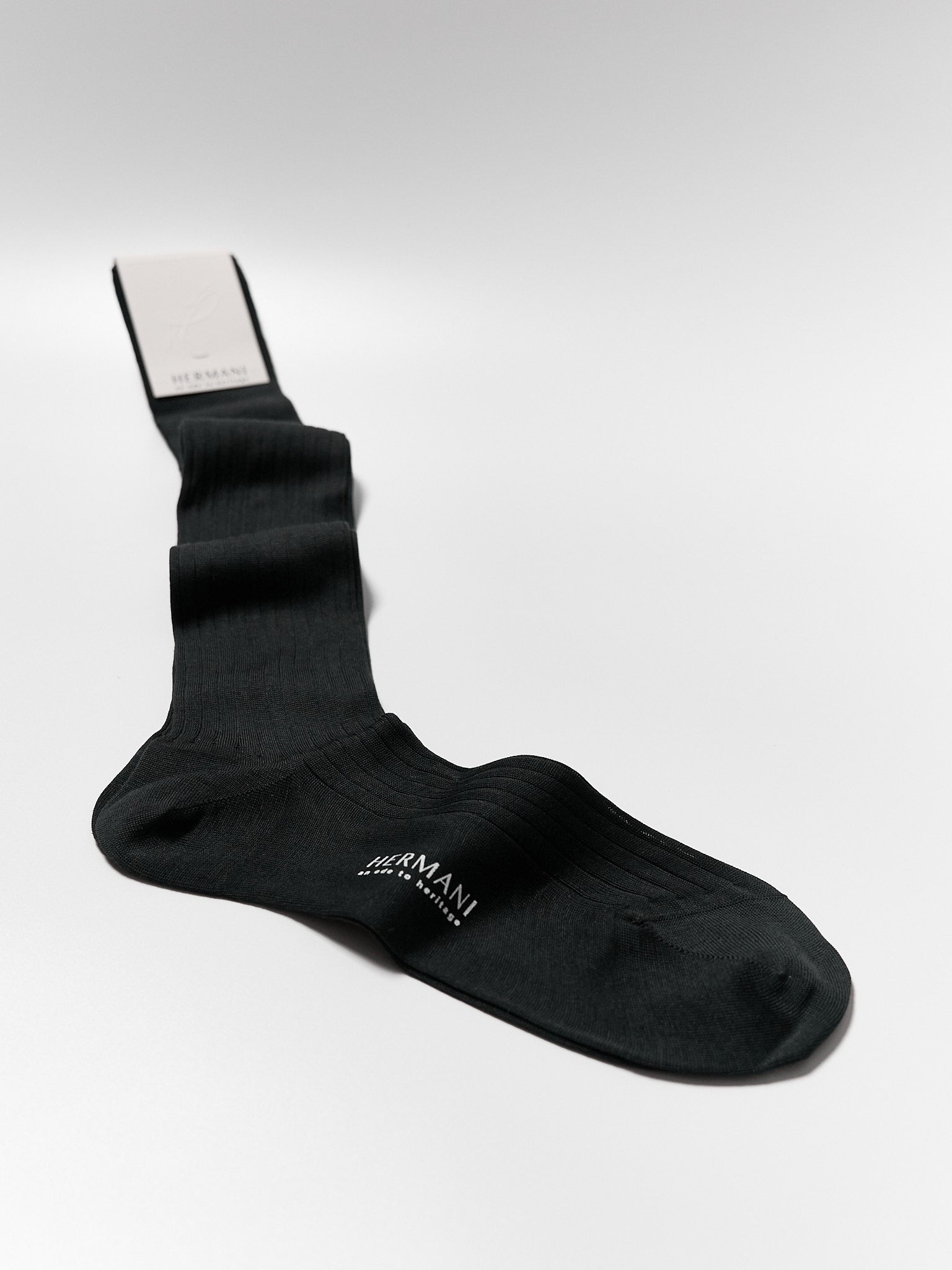 Filo di Scozia Cotton Knee-High - Antracite
