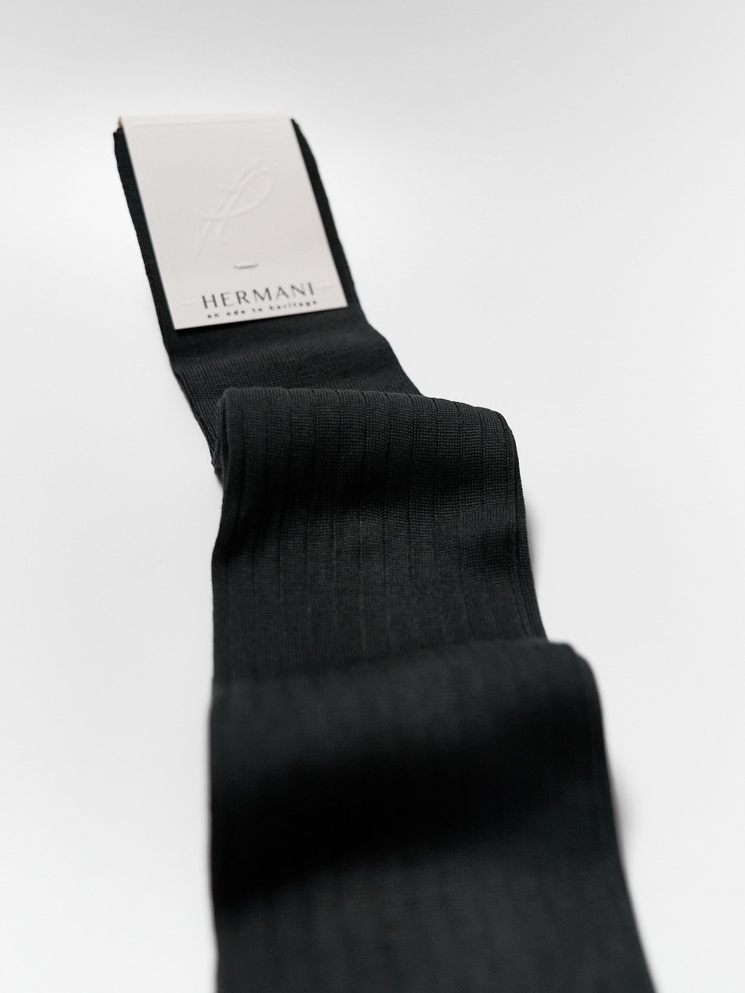 Filo di Scozia Cotton Knee-High - Antracite
