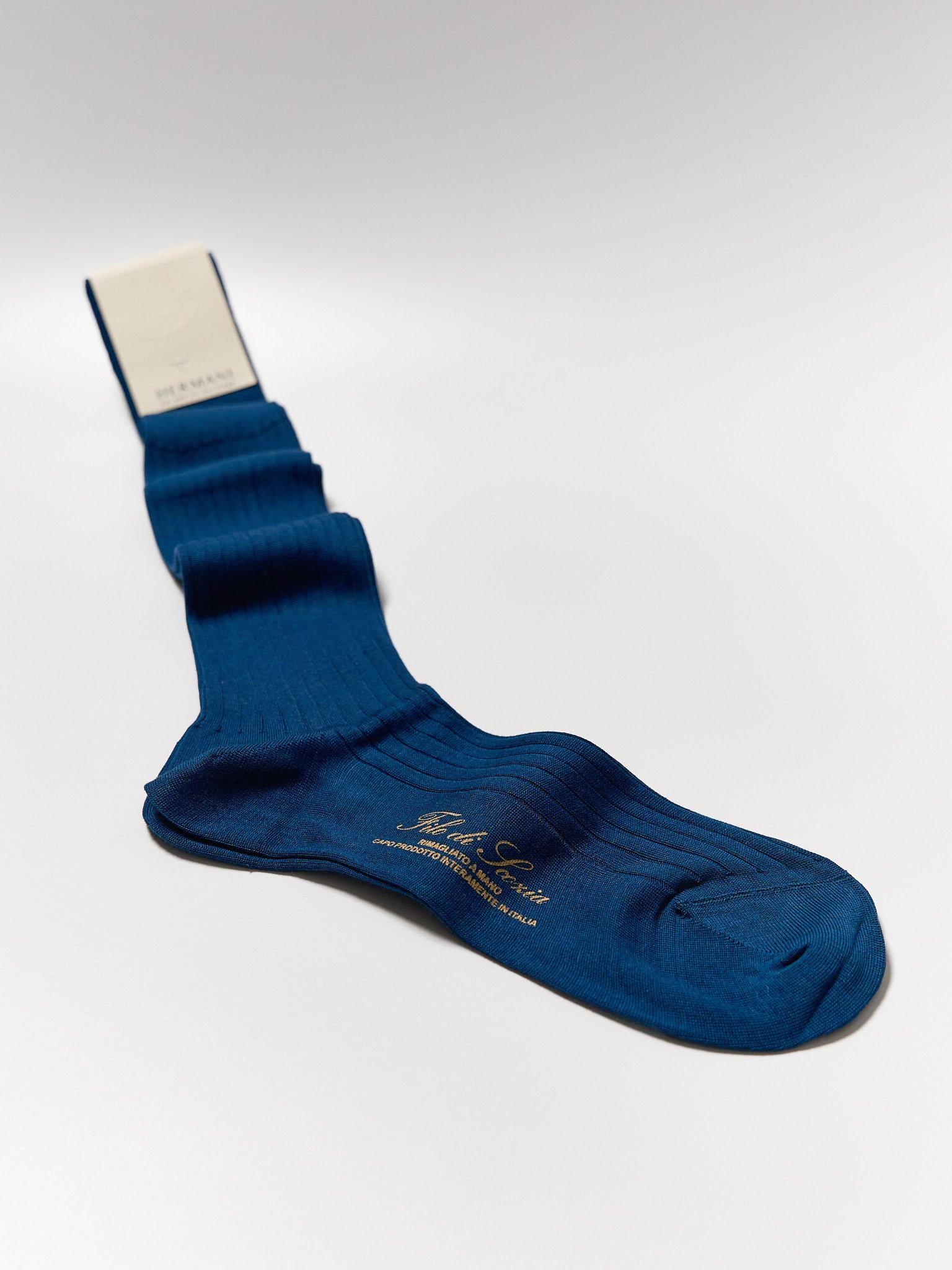 Kniestrümpfe aus ägyptischer Baumwolle Blu