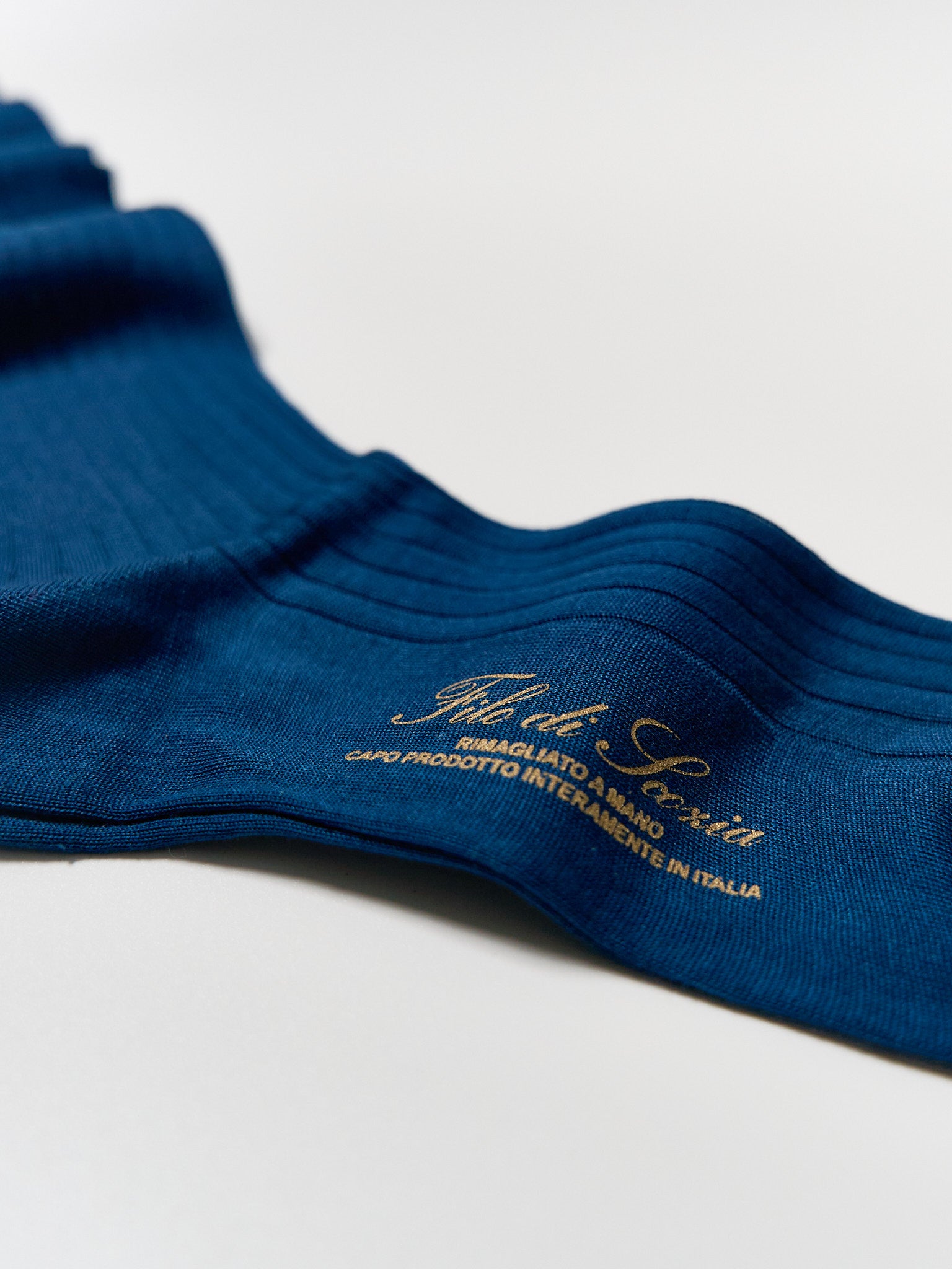 Kniestrümpfe aus ägyptischer Baumwolle Blu