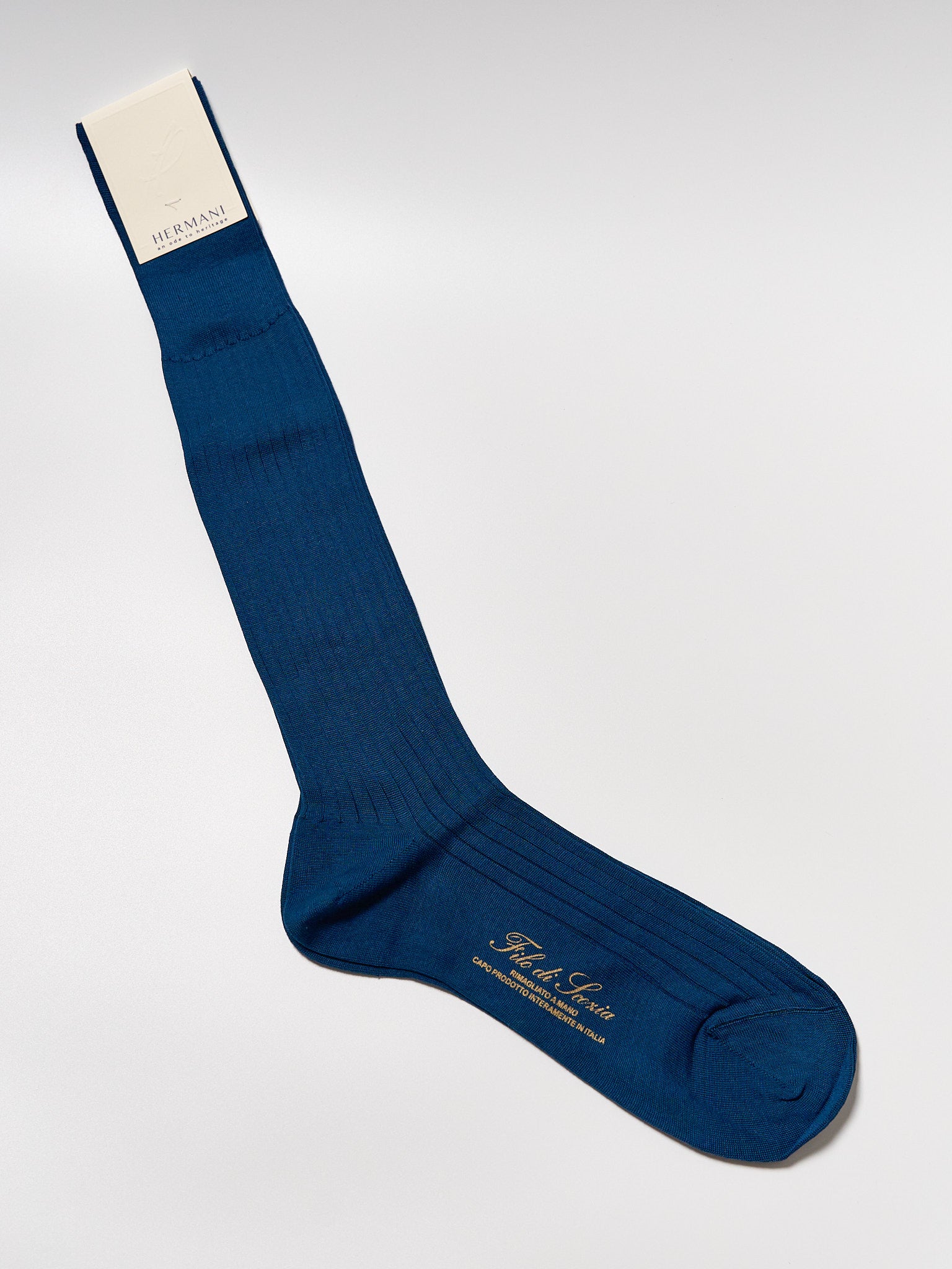 Kniestrümpfe aus ägyptischer Baumwolle Blu