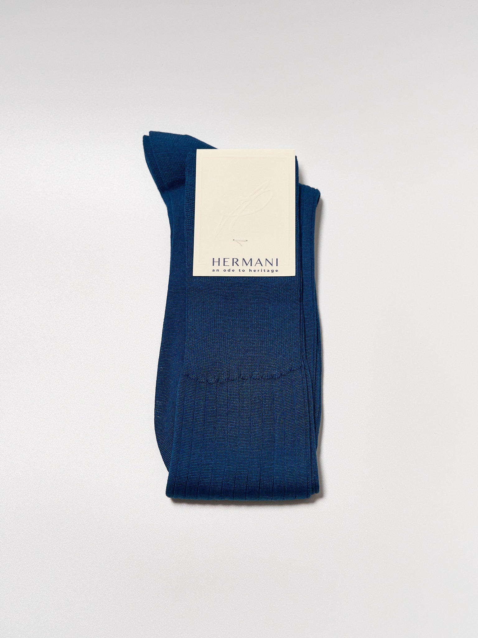 Kniestrümpfe aus ägyptischer Baumwolle Blu