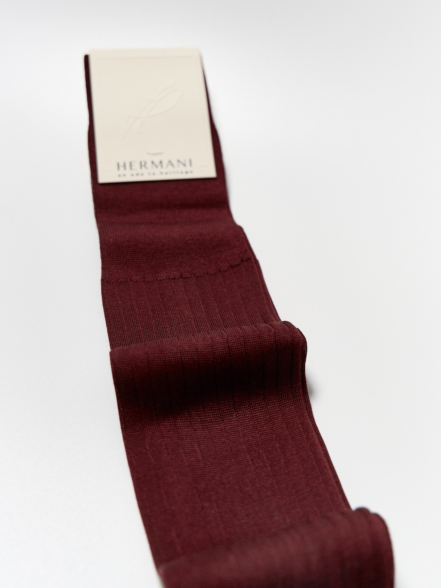 Filo di Scozia Cotton Knee-High - Bordeaux