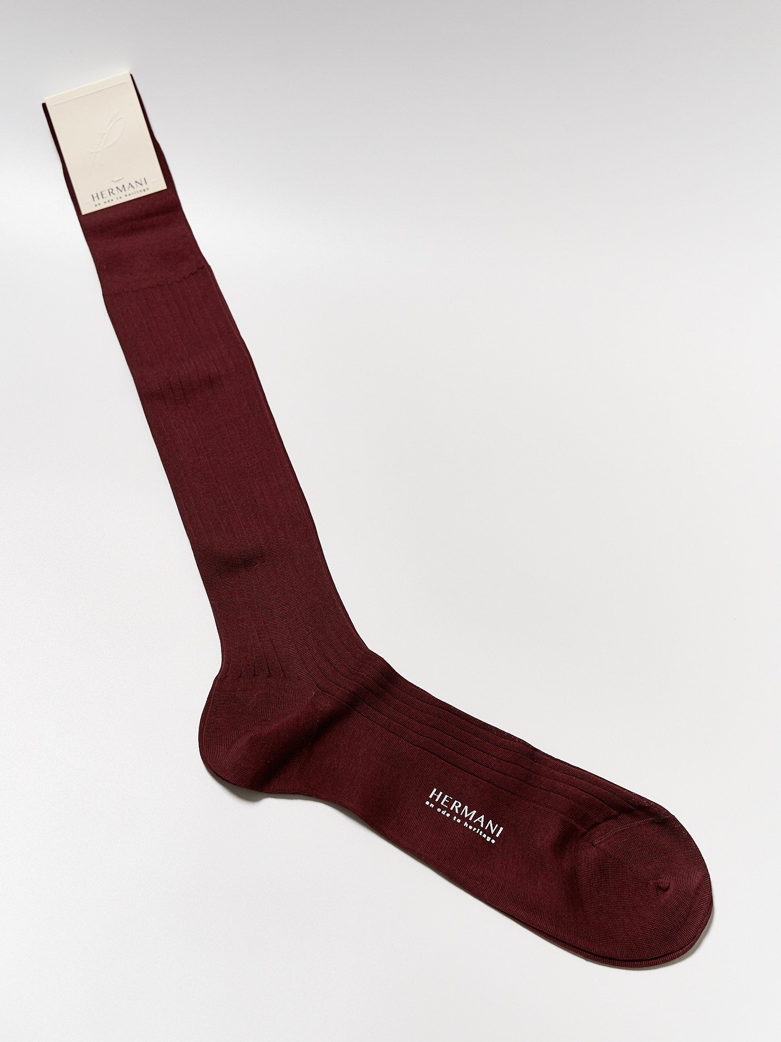 Filo di Scozia Cotton Knee-High - Bordeaux