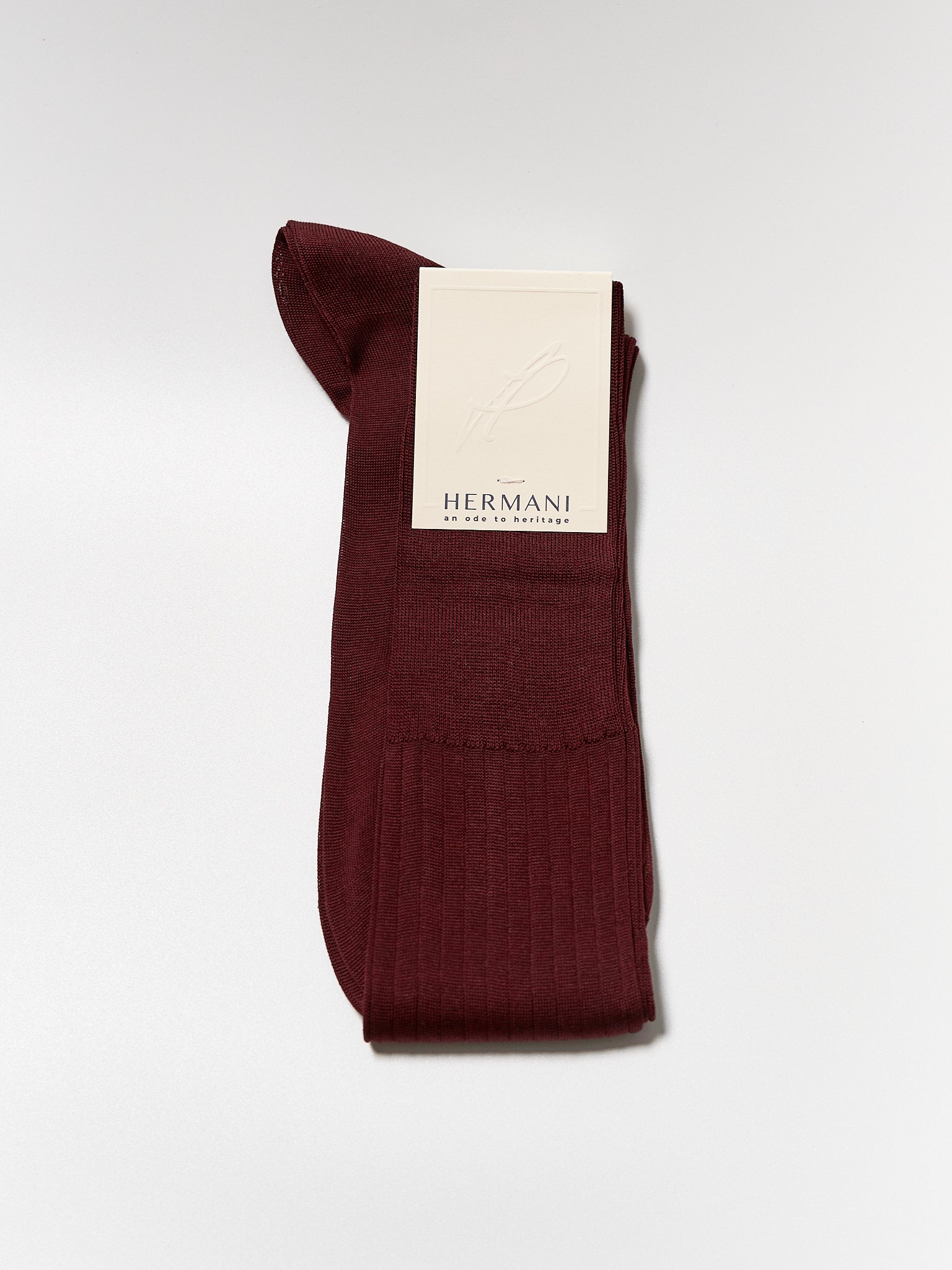 Filo di Scozia Cotton Knee-High - Bordeaux