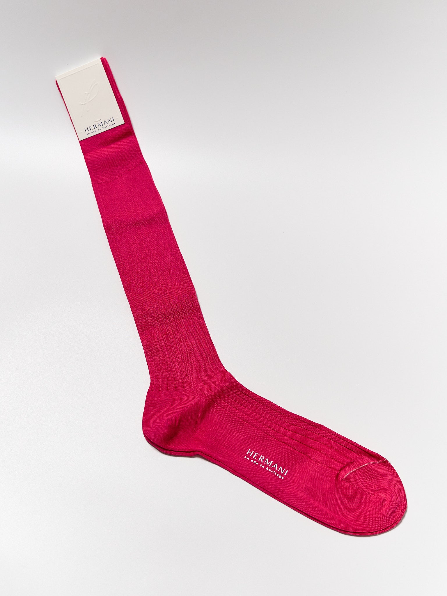 Filo di Scozia Cotton Knee-High - Fucsia