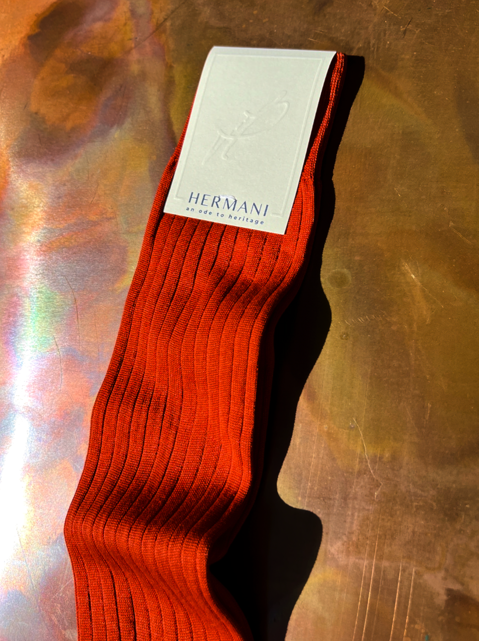 Donna Filo di Scozia Knee-High - Mattone