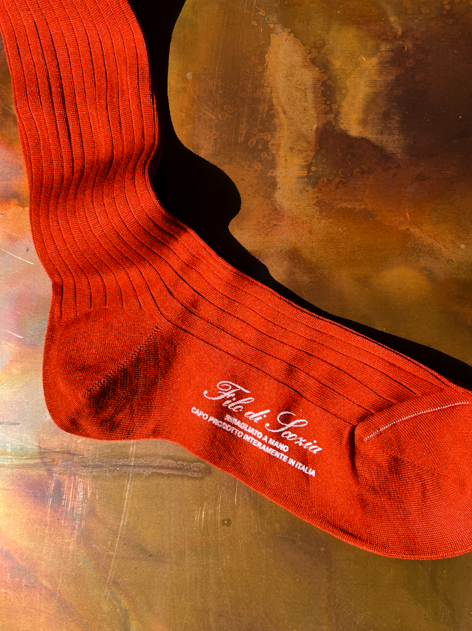 Donna Filo di Scozia Knee-High - Mattone
