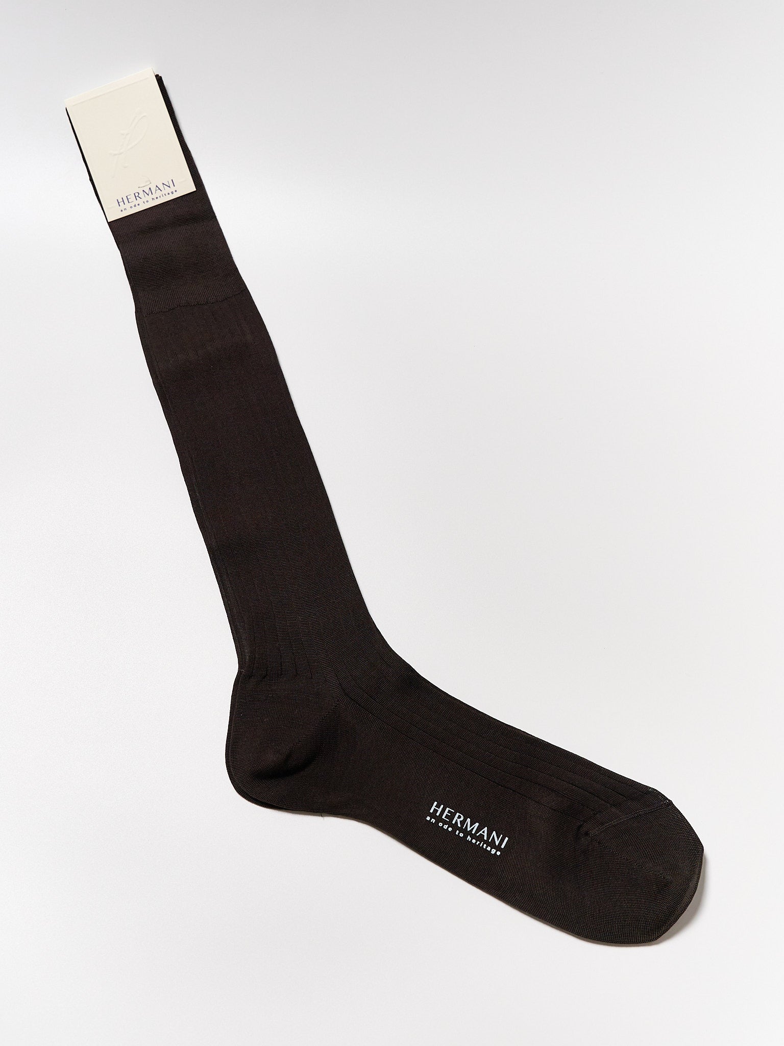 Filo di Scozia Cotton Knee-High - Moro (dark brown)