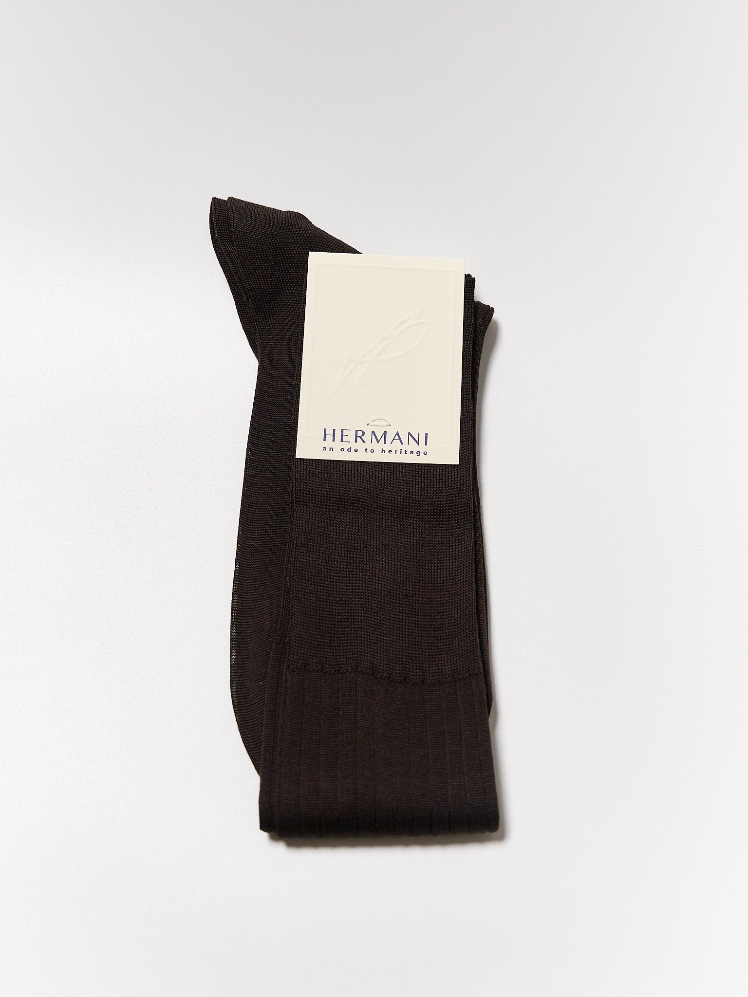Filo di Scozia Cotton Knee-High - Moro (dark brown)