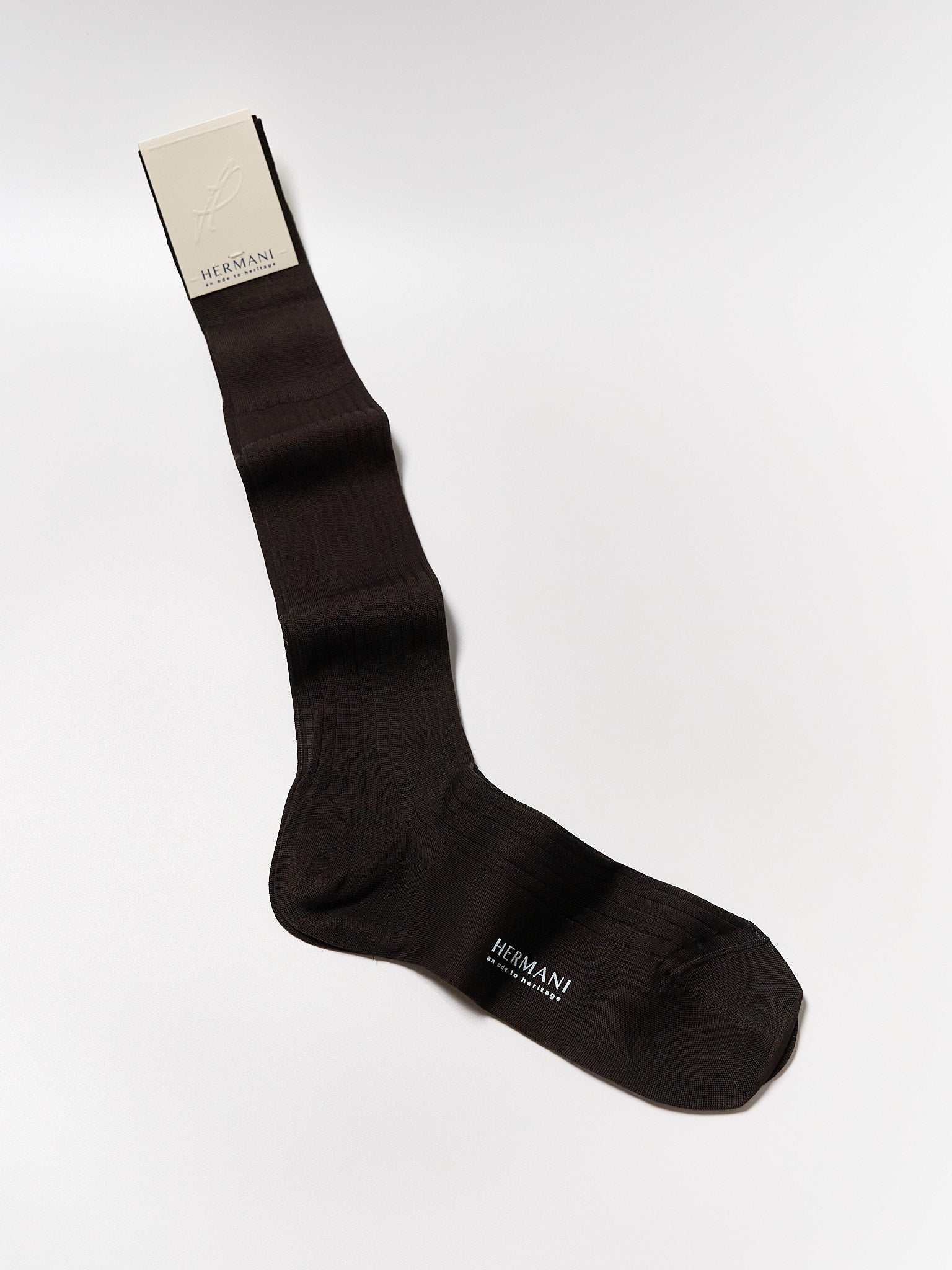 Filo di Scozia Cotton Knee-High - Moro (dark brown)