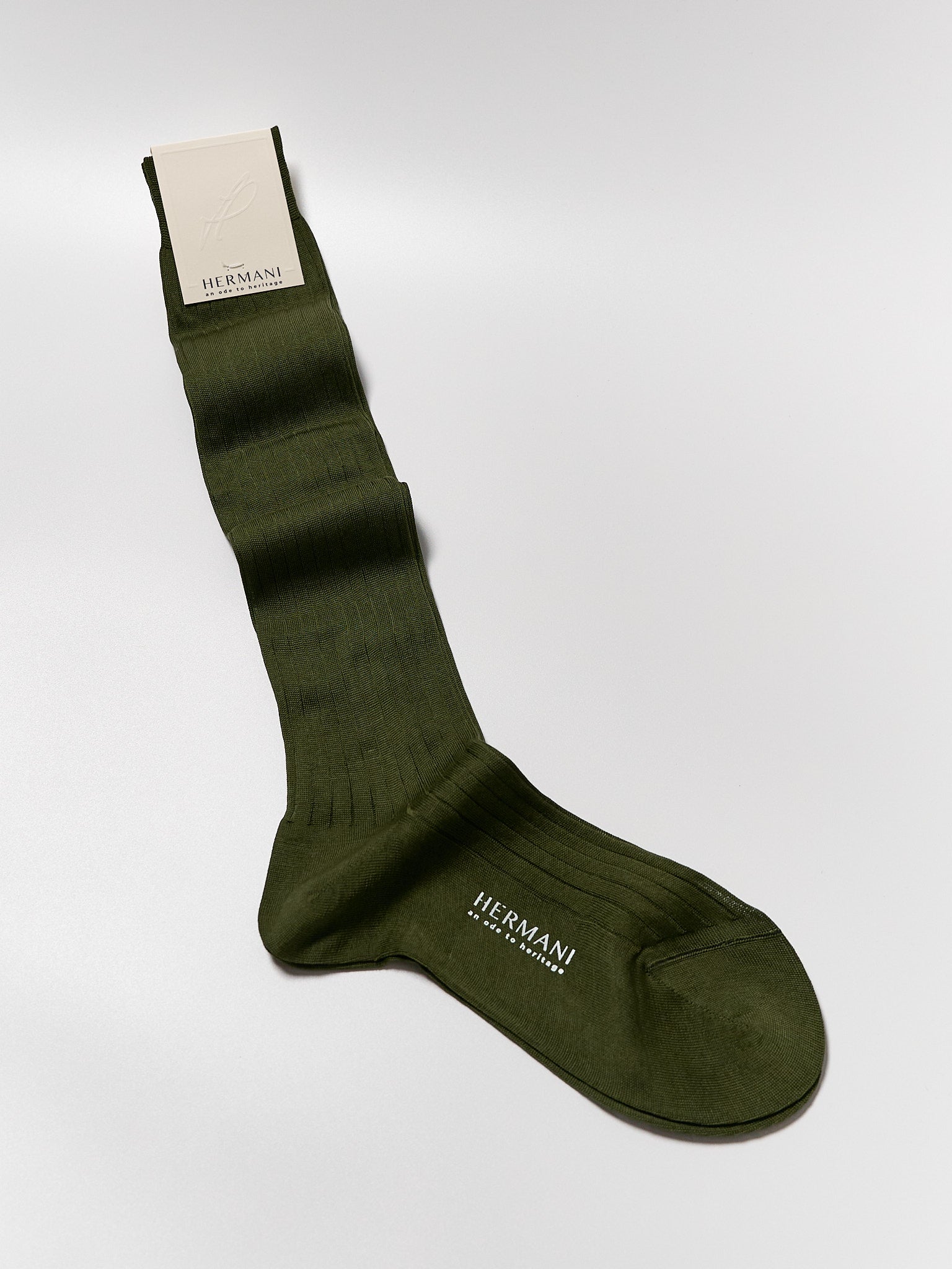 Kniestrümpfe aus ägyptischer Baumwolle - Oliva