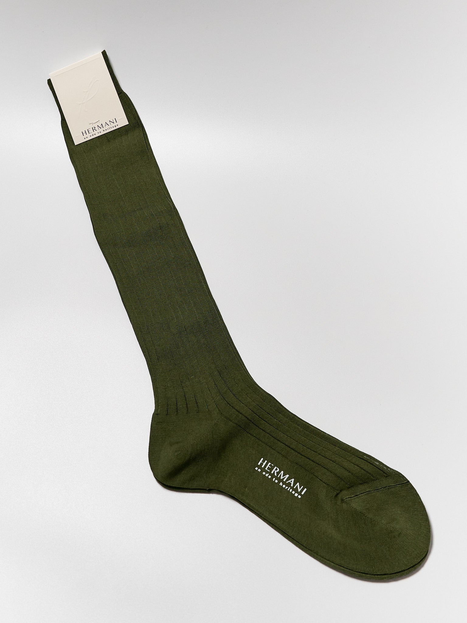 Kniestrümpfe aus ägyptischer Baumwolle - Oliva