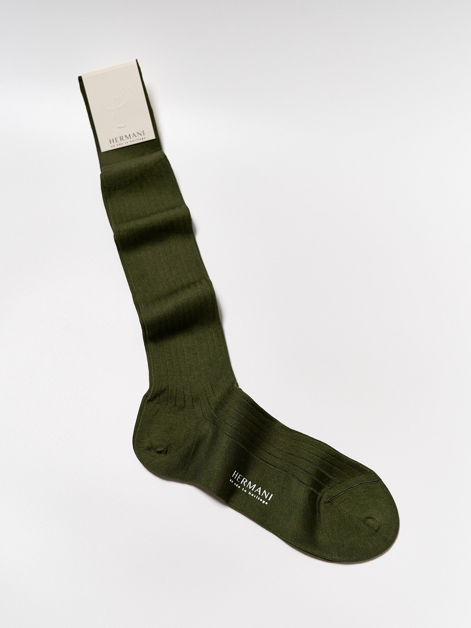 Kniestrümpfe aus ägyptischer Baumwolle Oliva
