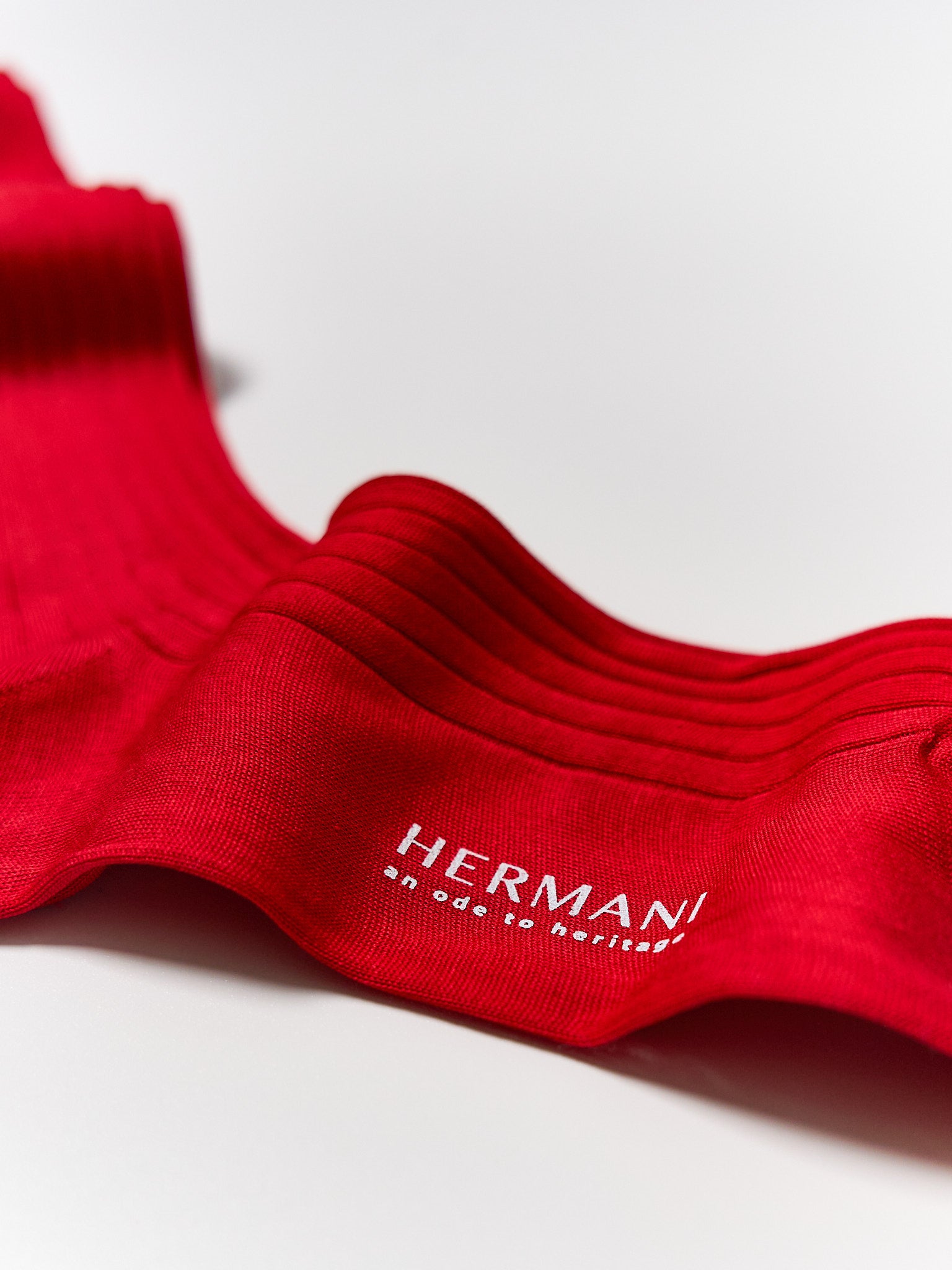 Filo di Scozia Cotton Knee-High - Rosso