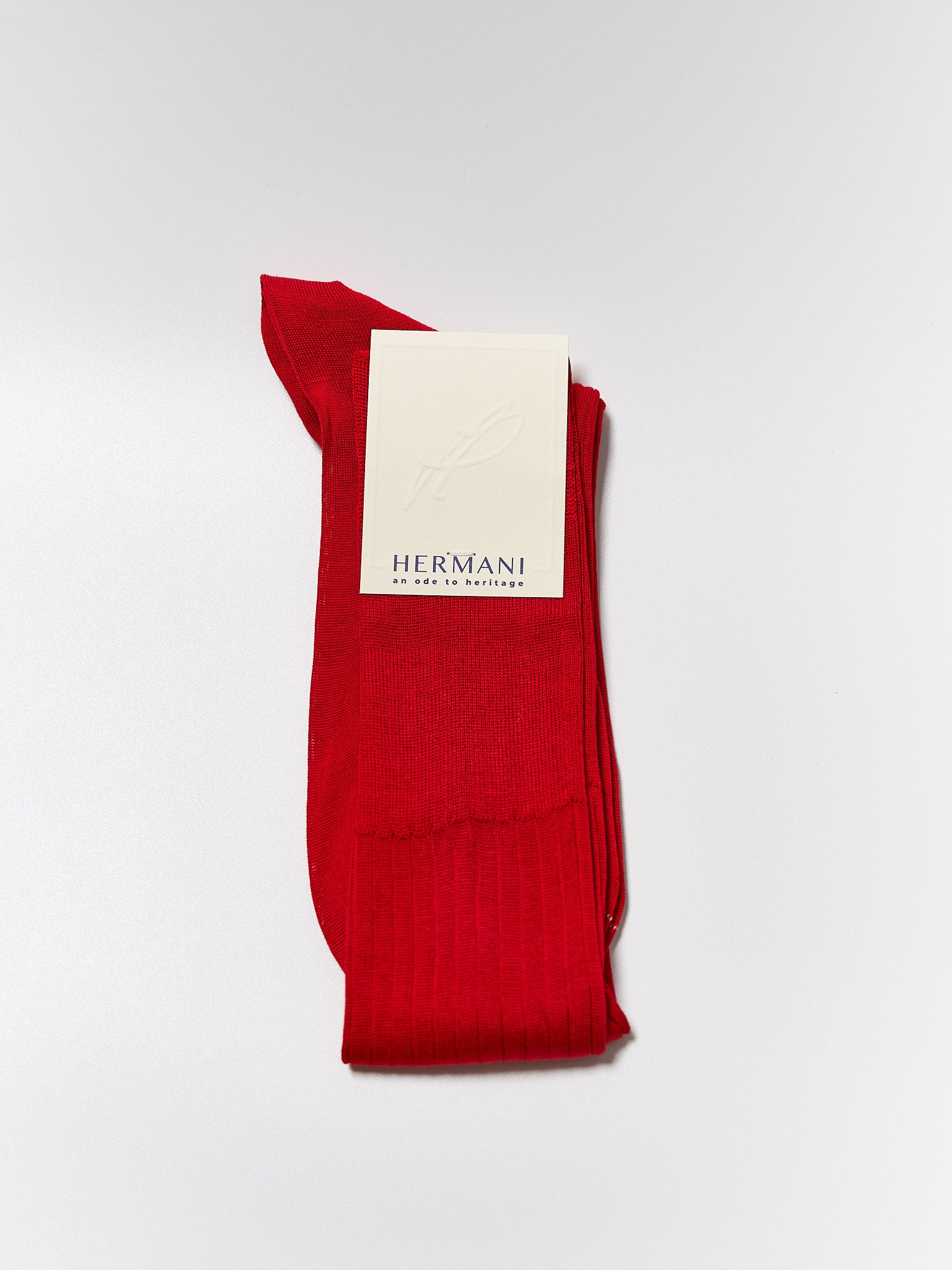 Filo di Scozia Cotton Knee-High - Rosso