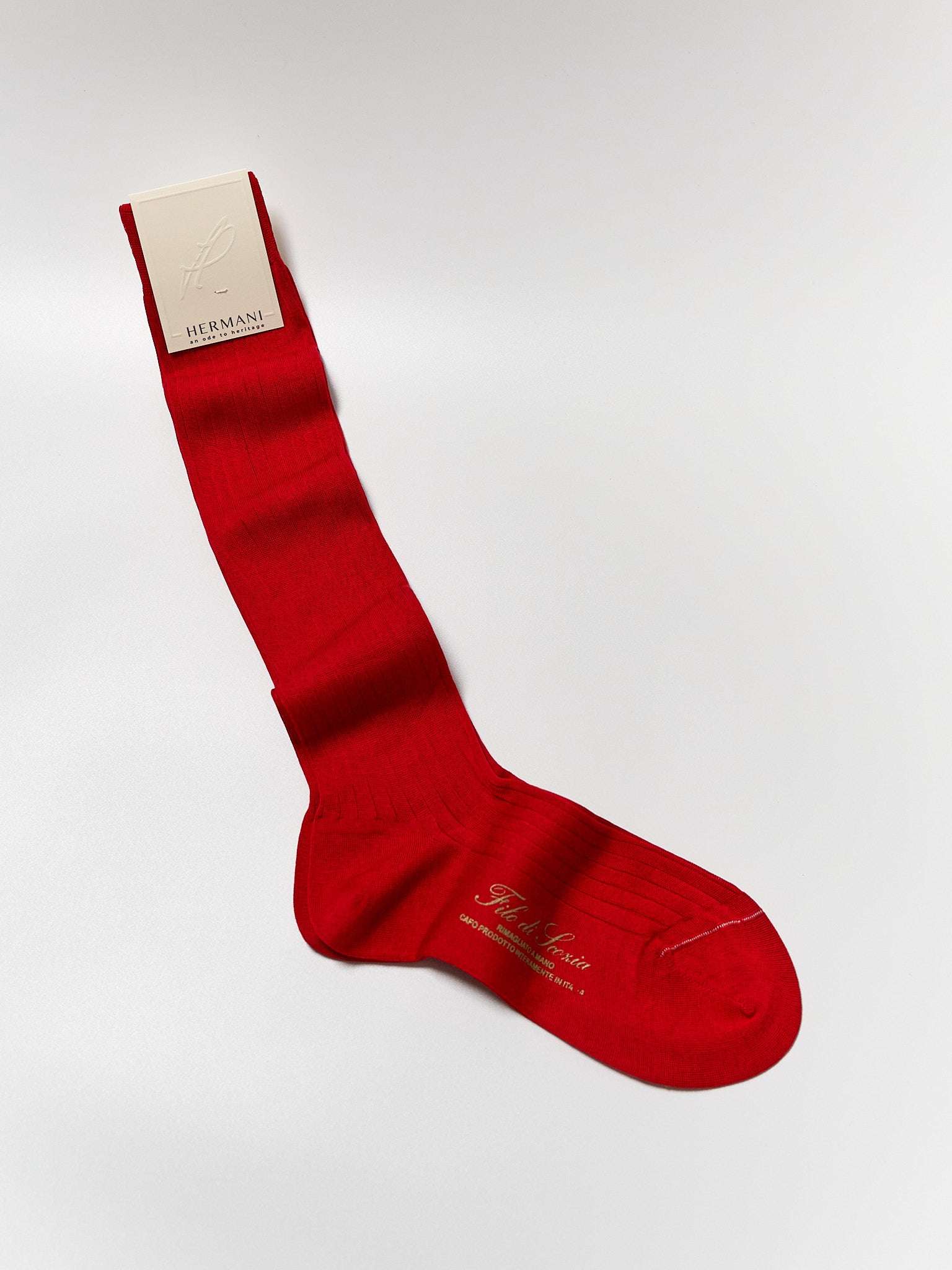 Donna Filo di Scozia Knee-High - Scarlatto