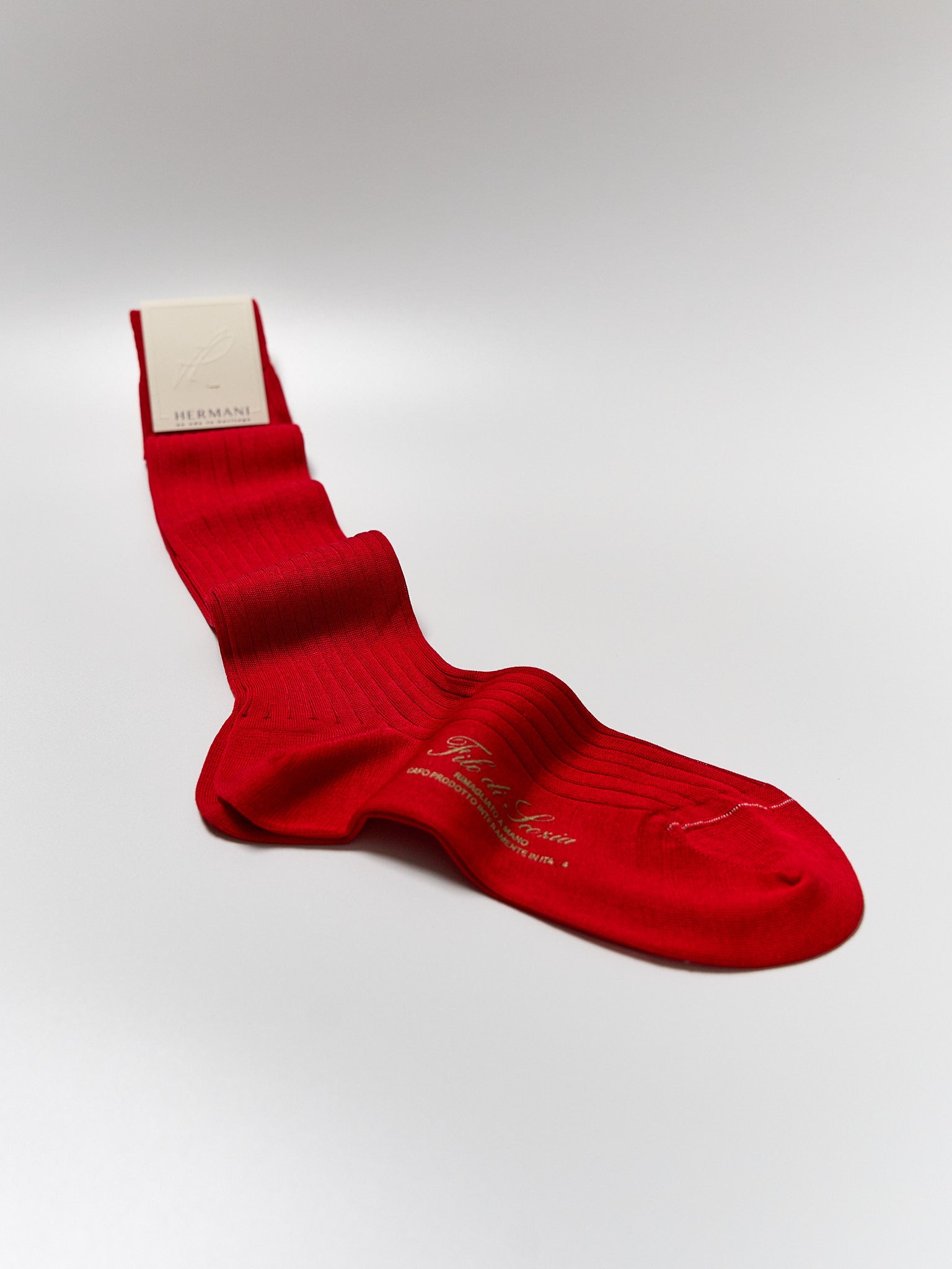 Donna Filo di Scozia Knee-High - Scarlatto