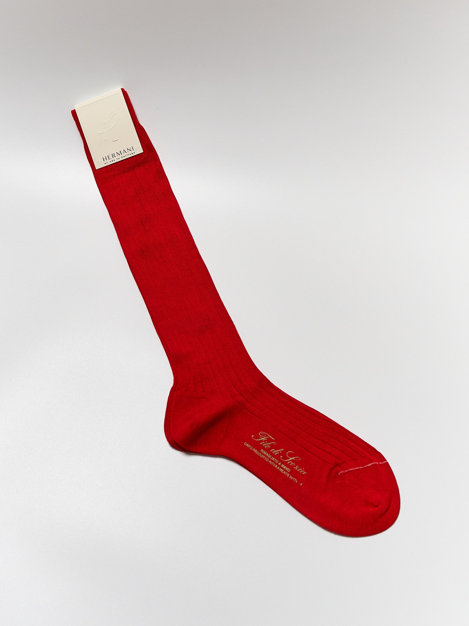 Donna Filo di Scozia Knee-High - Scarlatto
