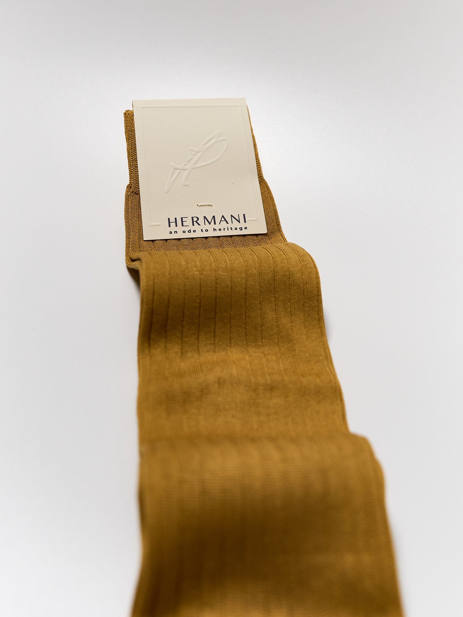 Donna Filo di Scozia Knee-High - Senape