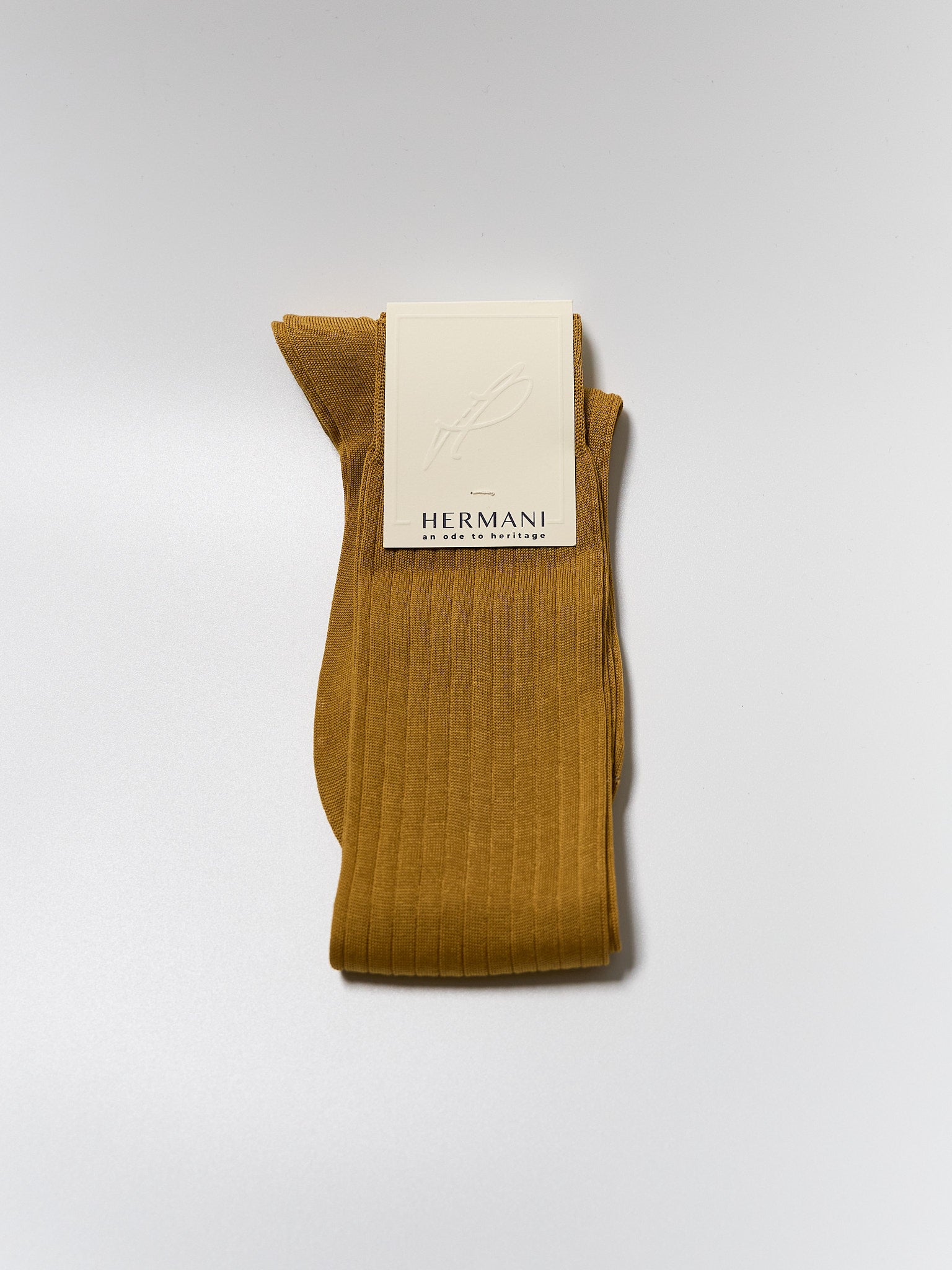Donna Filo di Scozia Knee-High - Senape