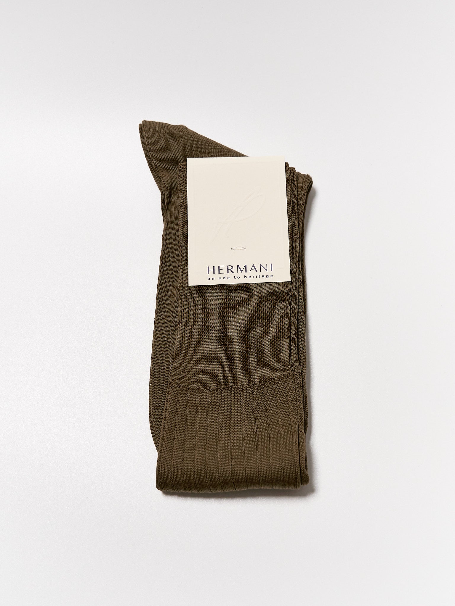 Filo di Scozia Cotton Knee-High - Tabacco