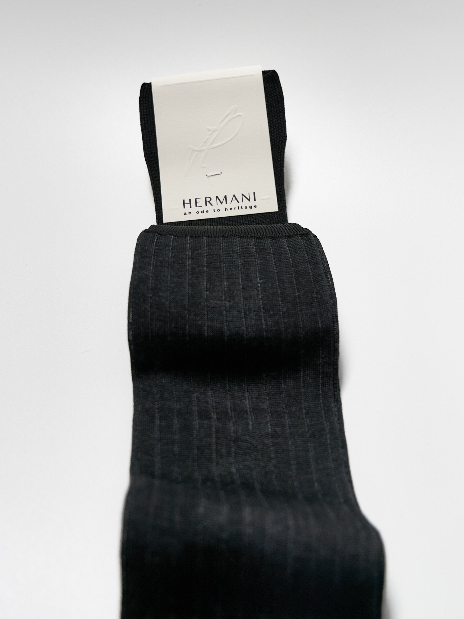 Vanisé Cotton Knee-High - Nero Grigio