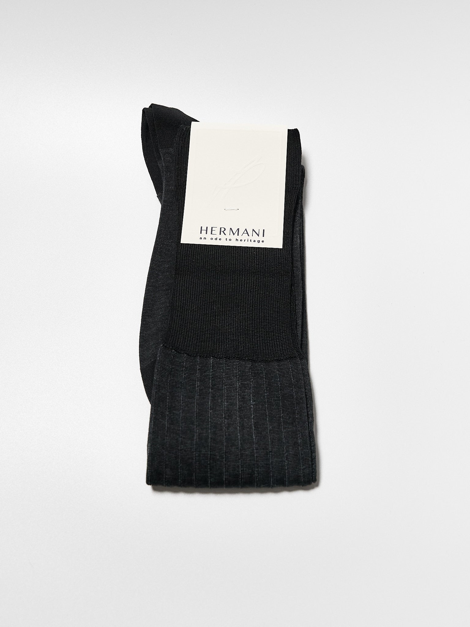 Vanisé Cotton Knee-High - Nero Grigio