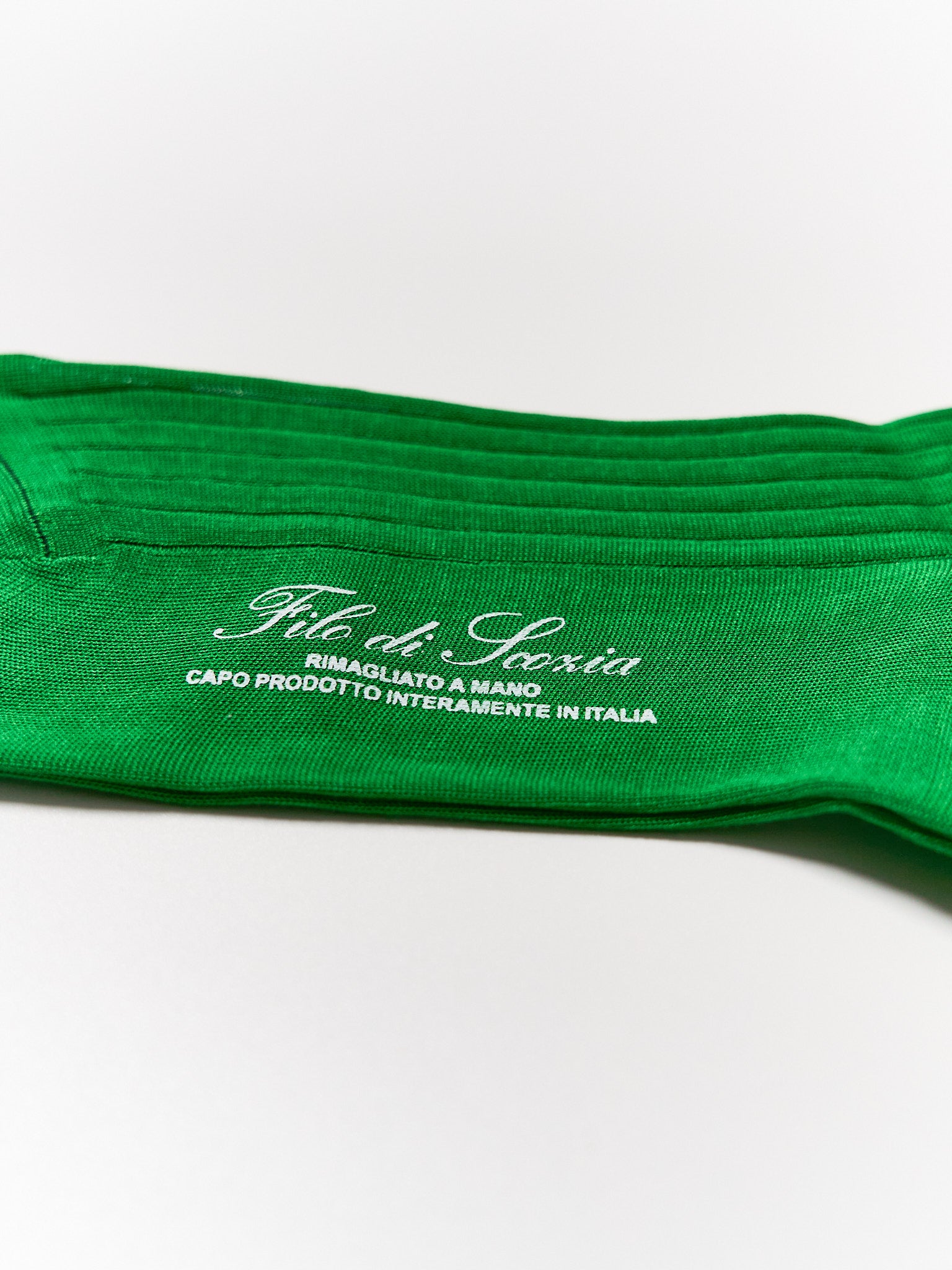Filo di Scozia Cotton Knee-High - Verde