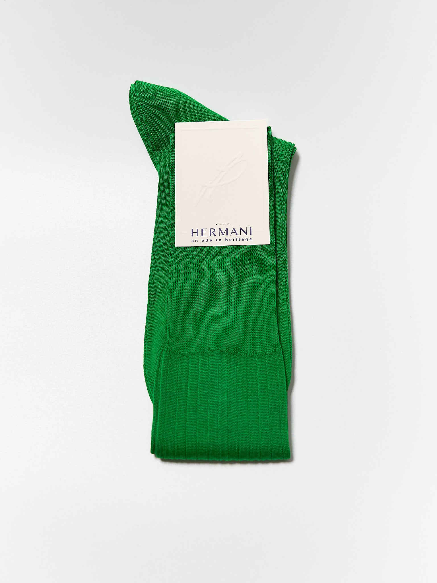 Filo di Scozia Cotton Knee-High - Verde
