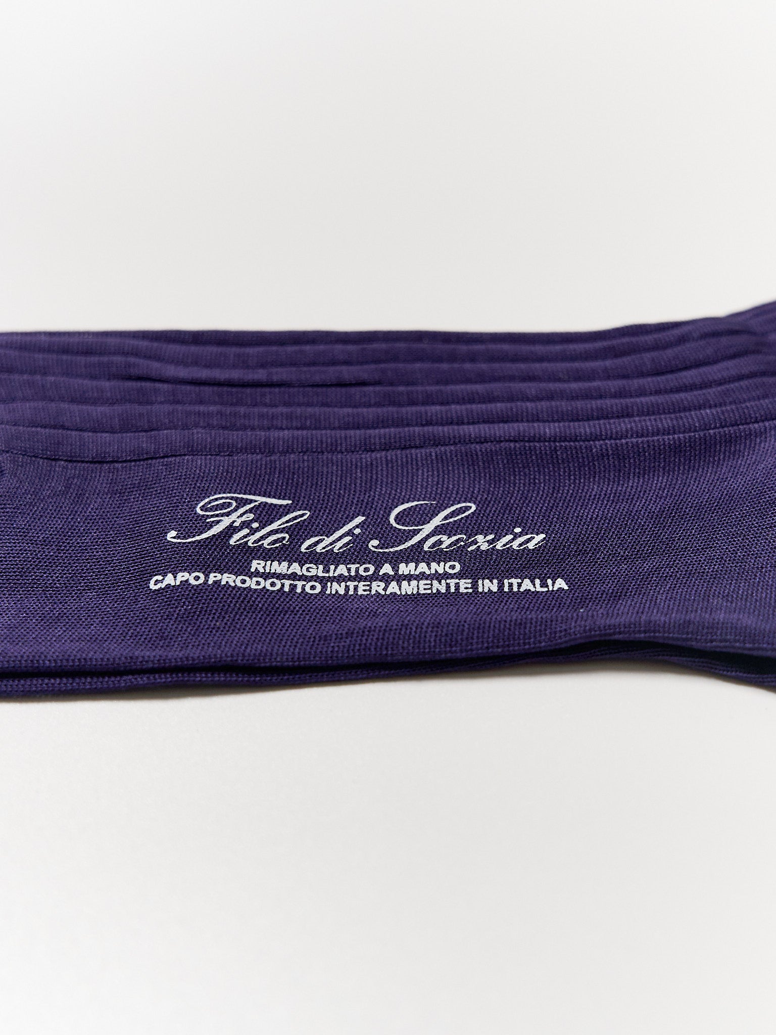 Filo di Scozia Cotton Knee-High - Viola