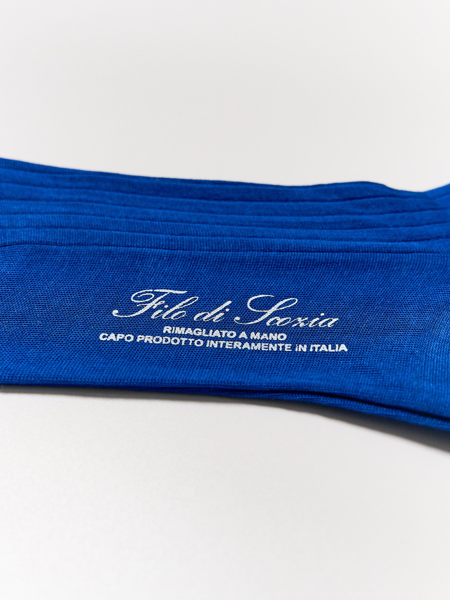Filo di Scozia Cotton Knee-High - Zaffiro