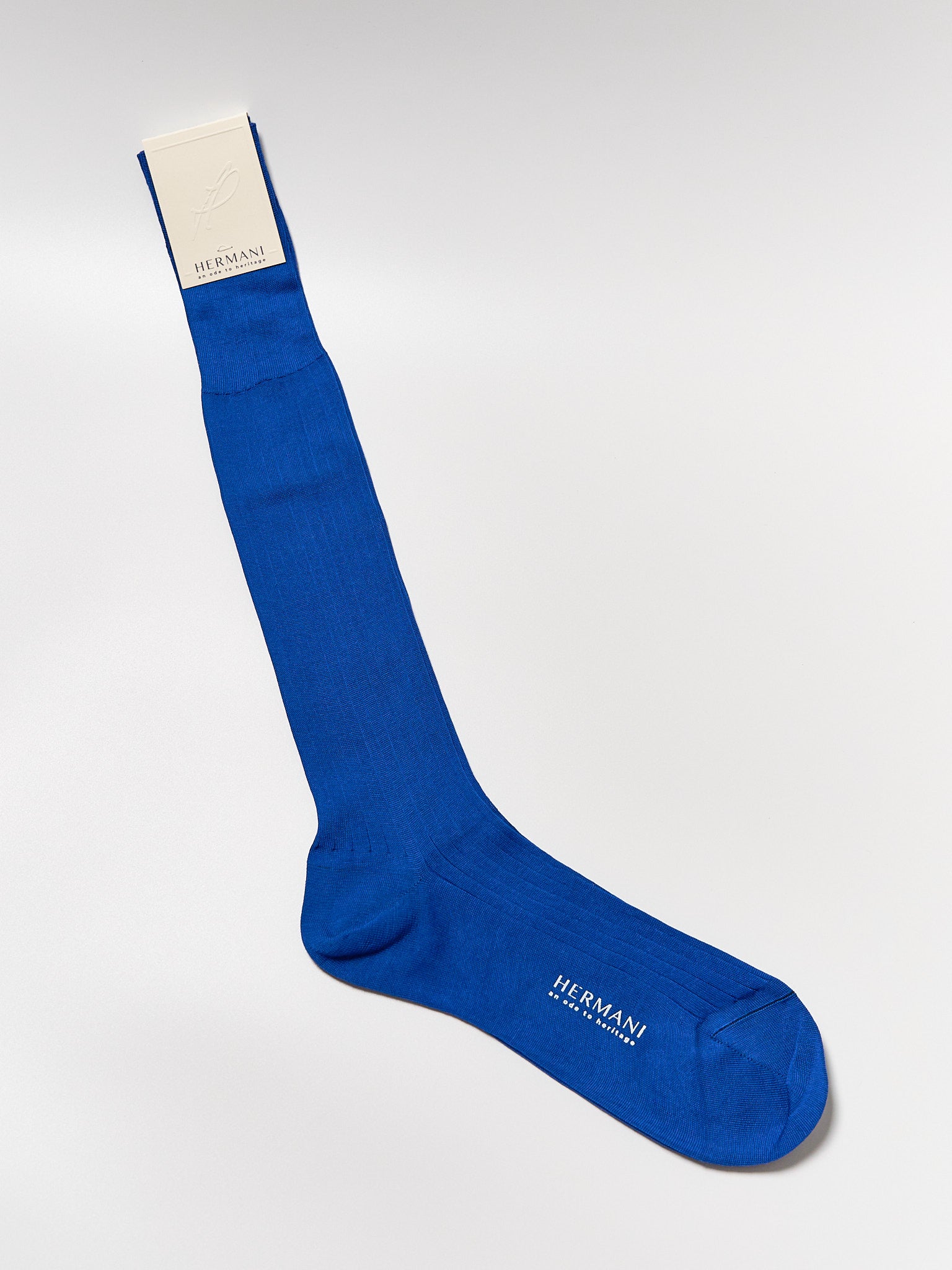 Filo di Scozia Cotton Knee-High - Zaffiro