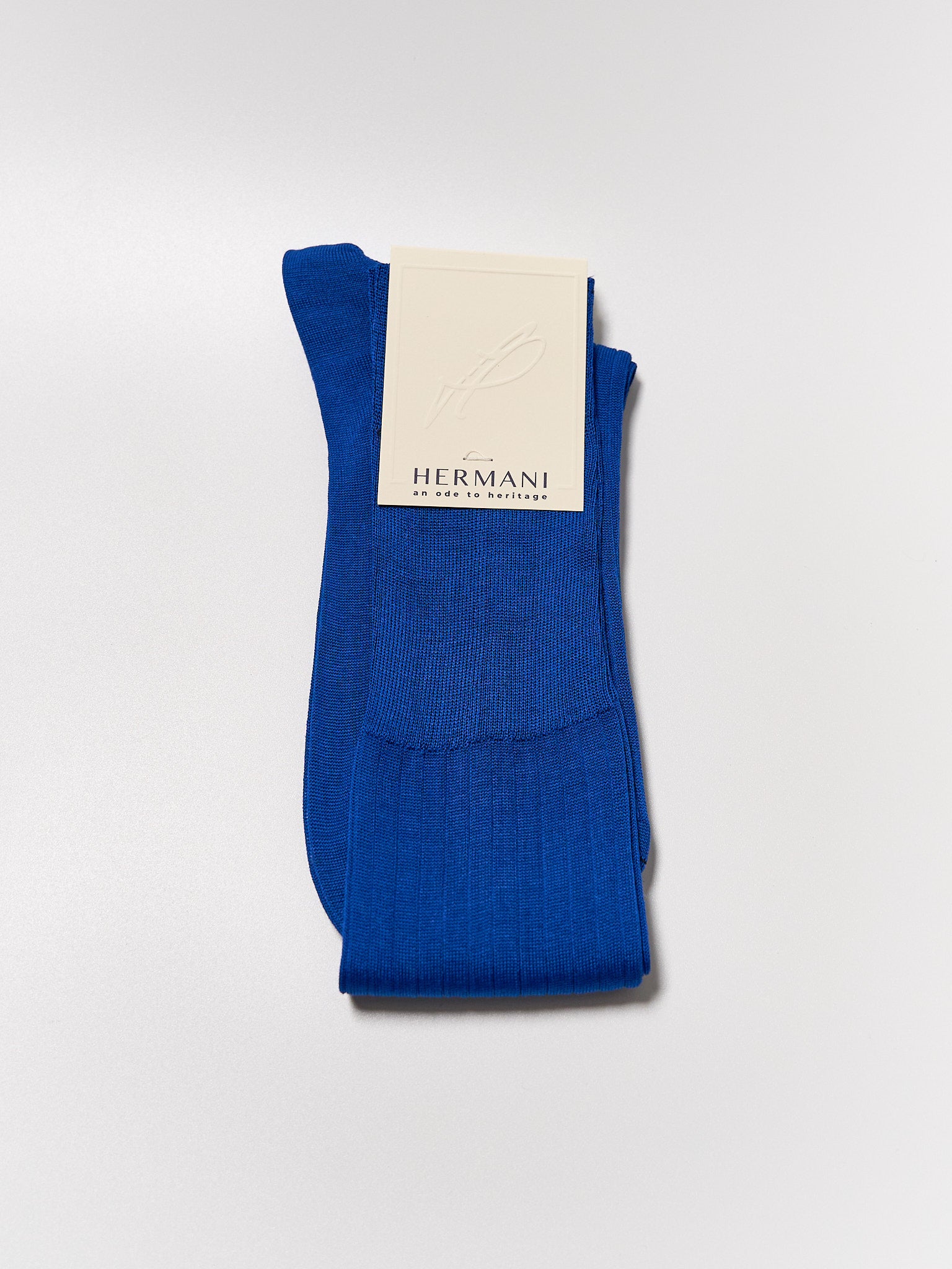 Filo di Scozia Cotton Knee-High - Zaffiro