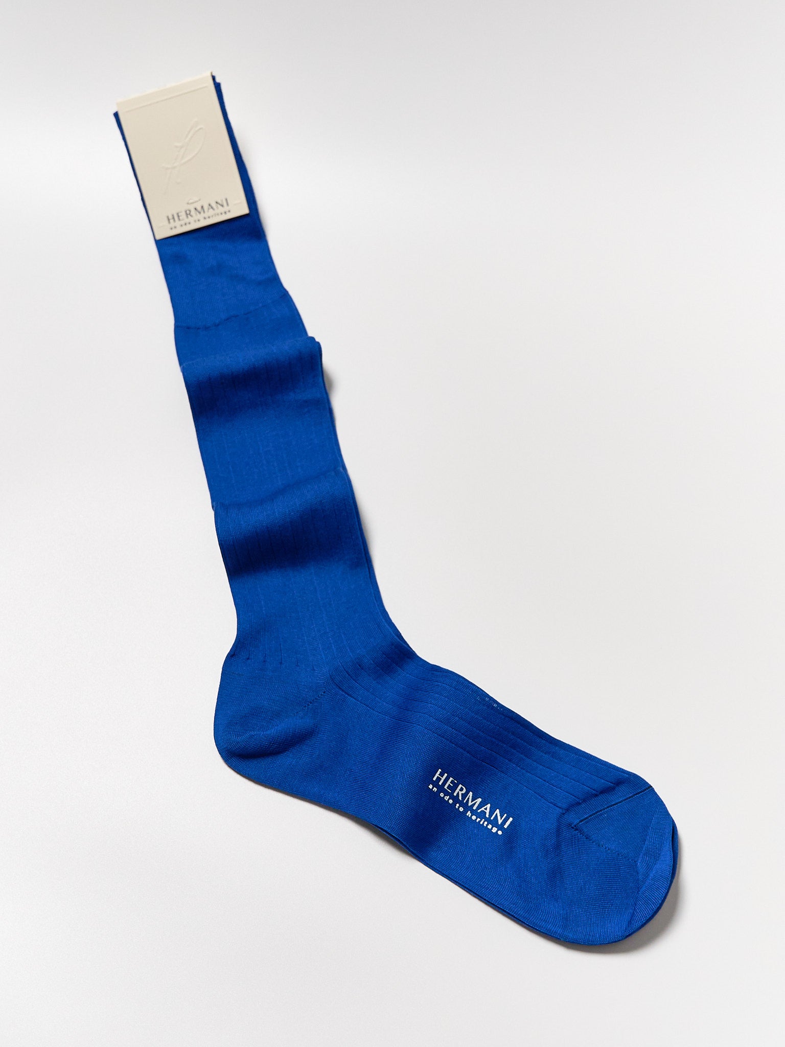 Filo di Scozia Cotton Knee-High - Zaffiro