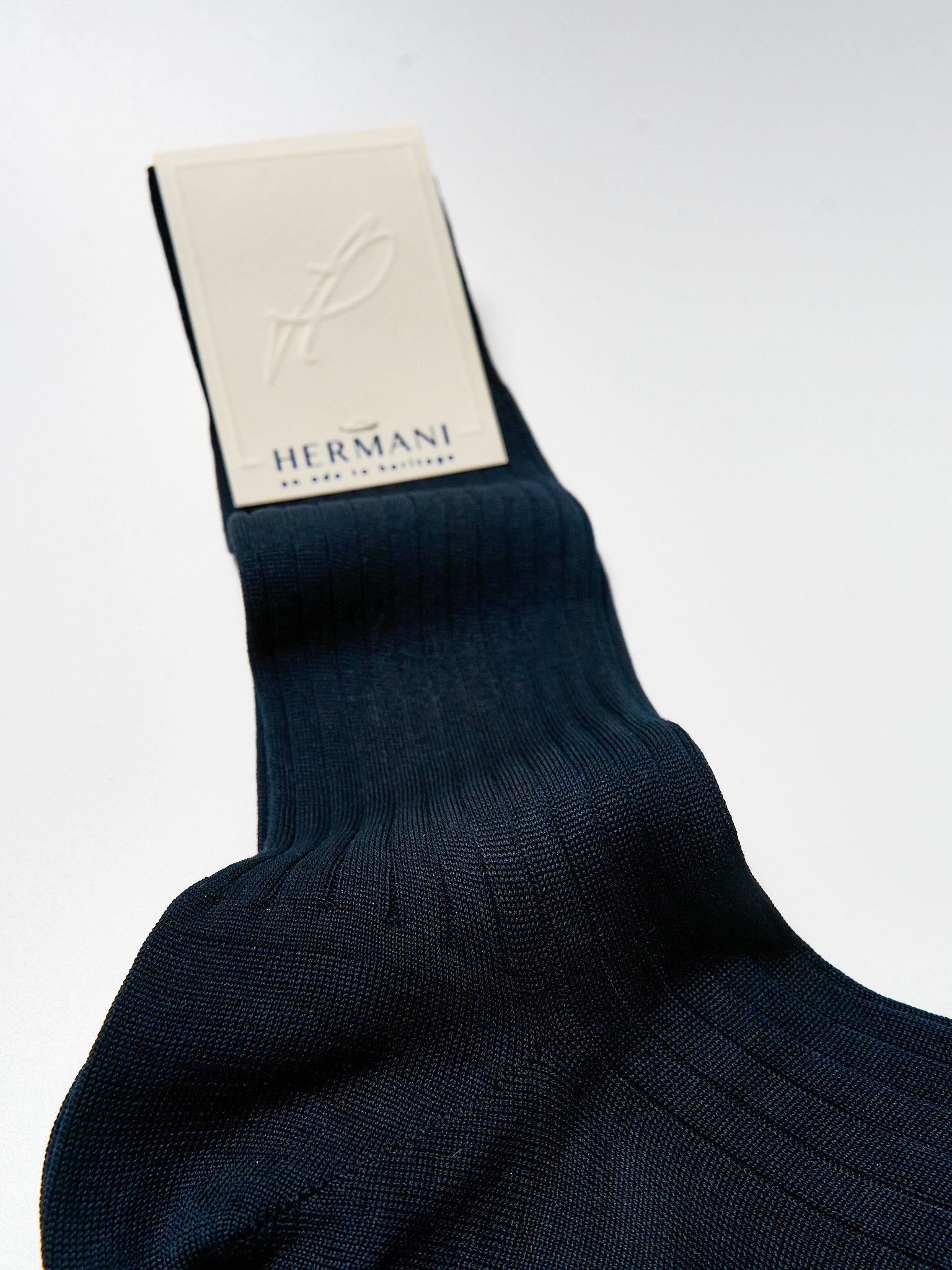 Filo di Scozia Cotton Mid-Calf - Navy
