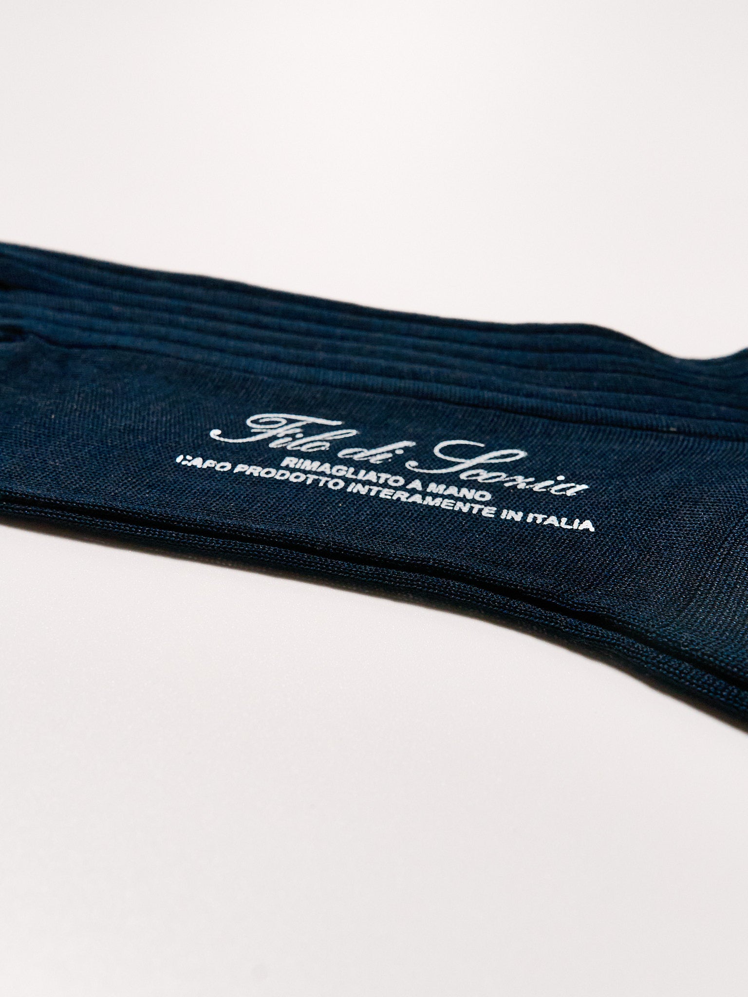 Filo di Scozia Cotton Mid-Calf - Navy