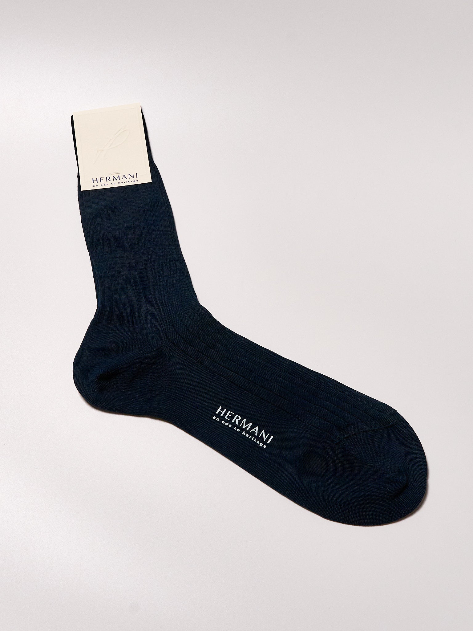 Filo di Scozia Cotton Mid-Calf - Navy