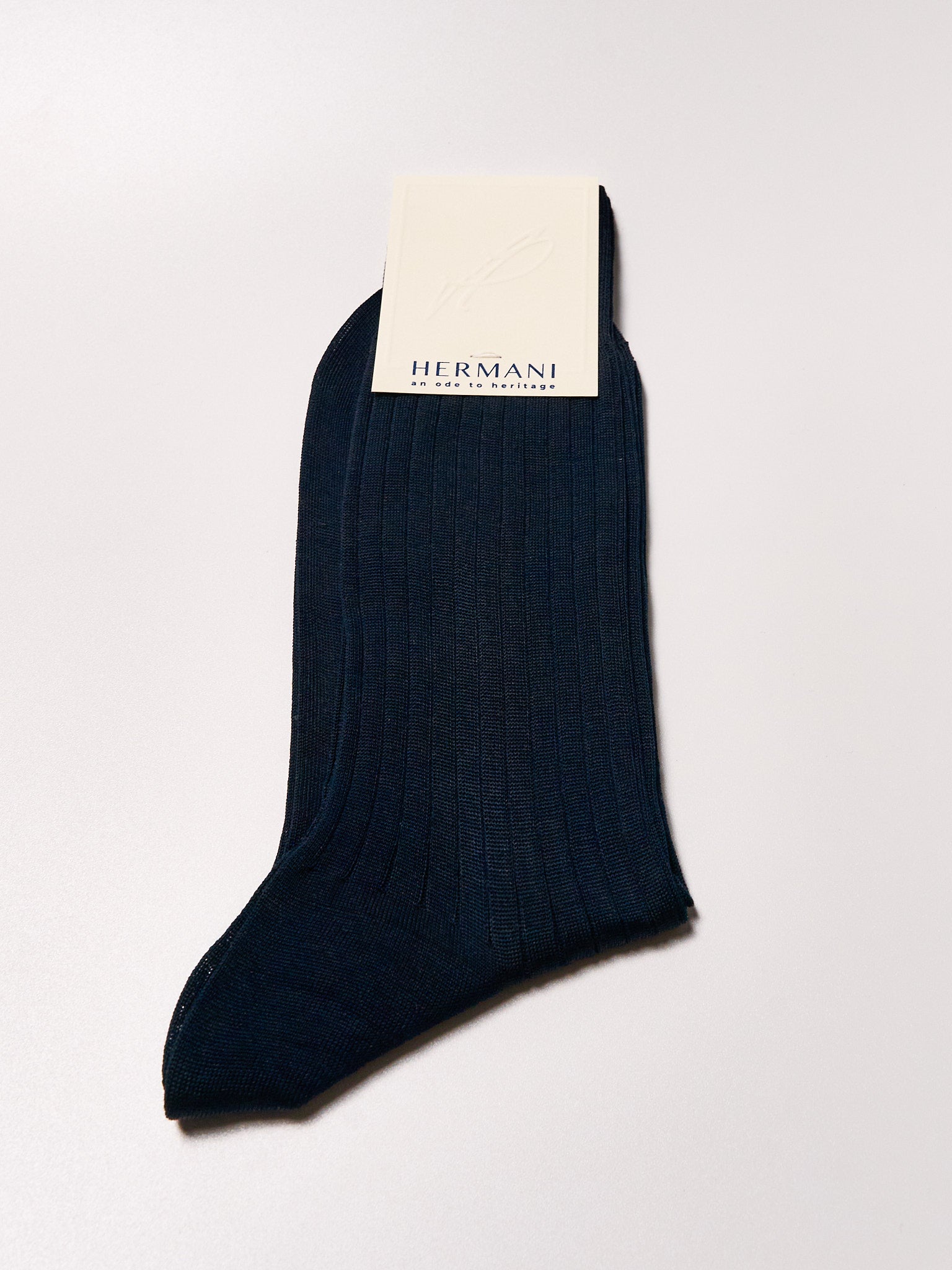 Filo di Scozia Cotton Mid-Calf - Navy
