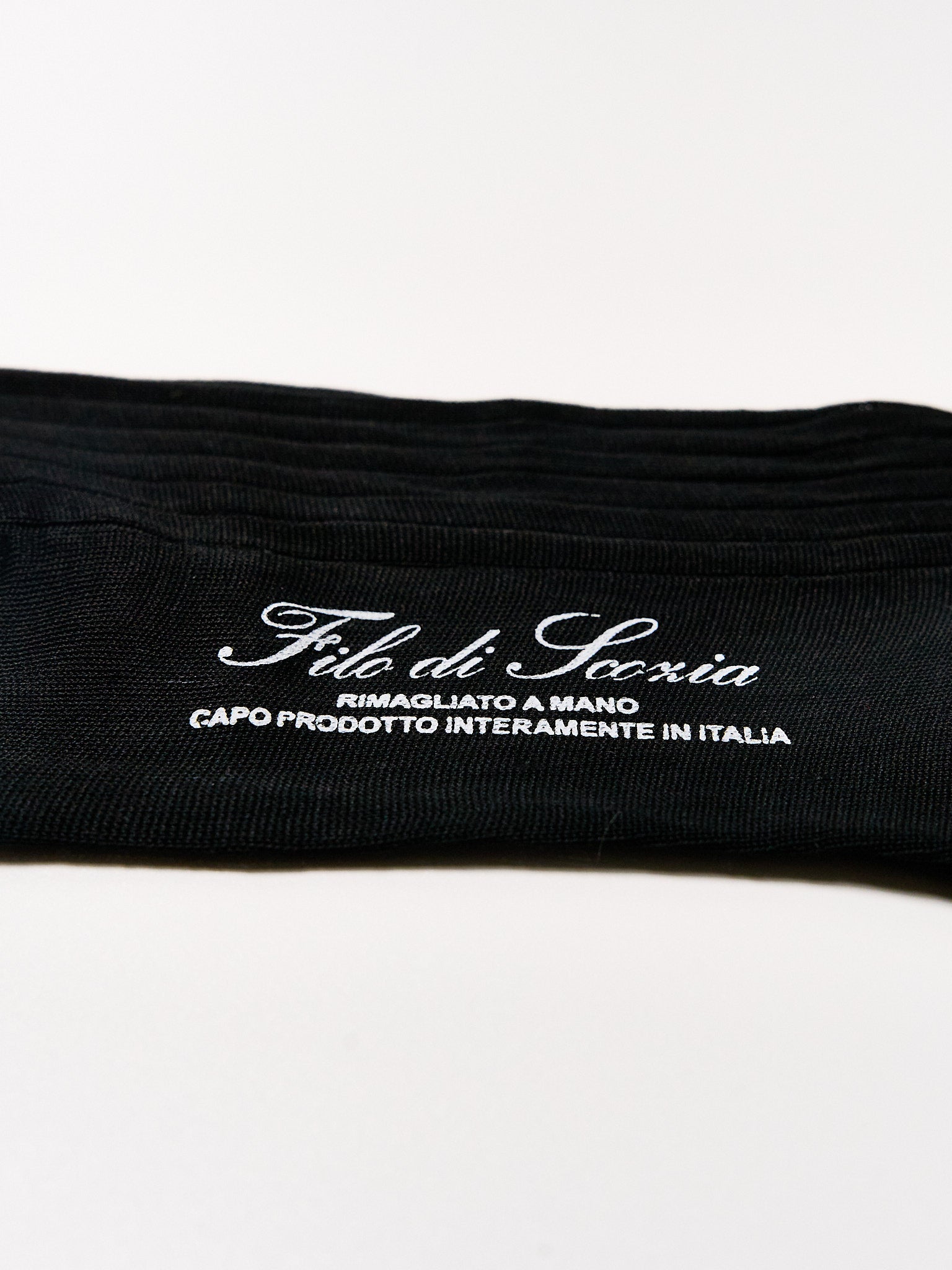 Filo di Scozia Cotton Mid-Calf - Nero