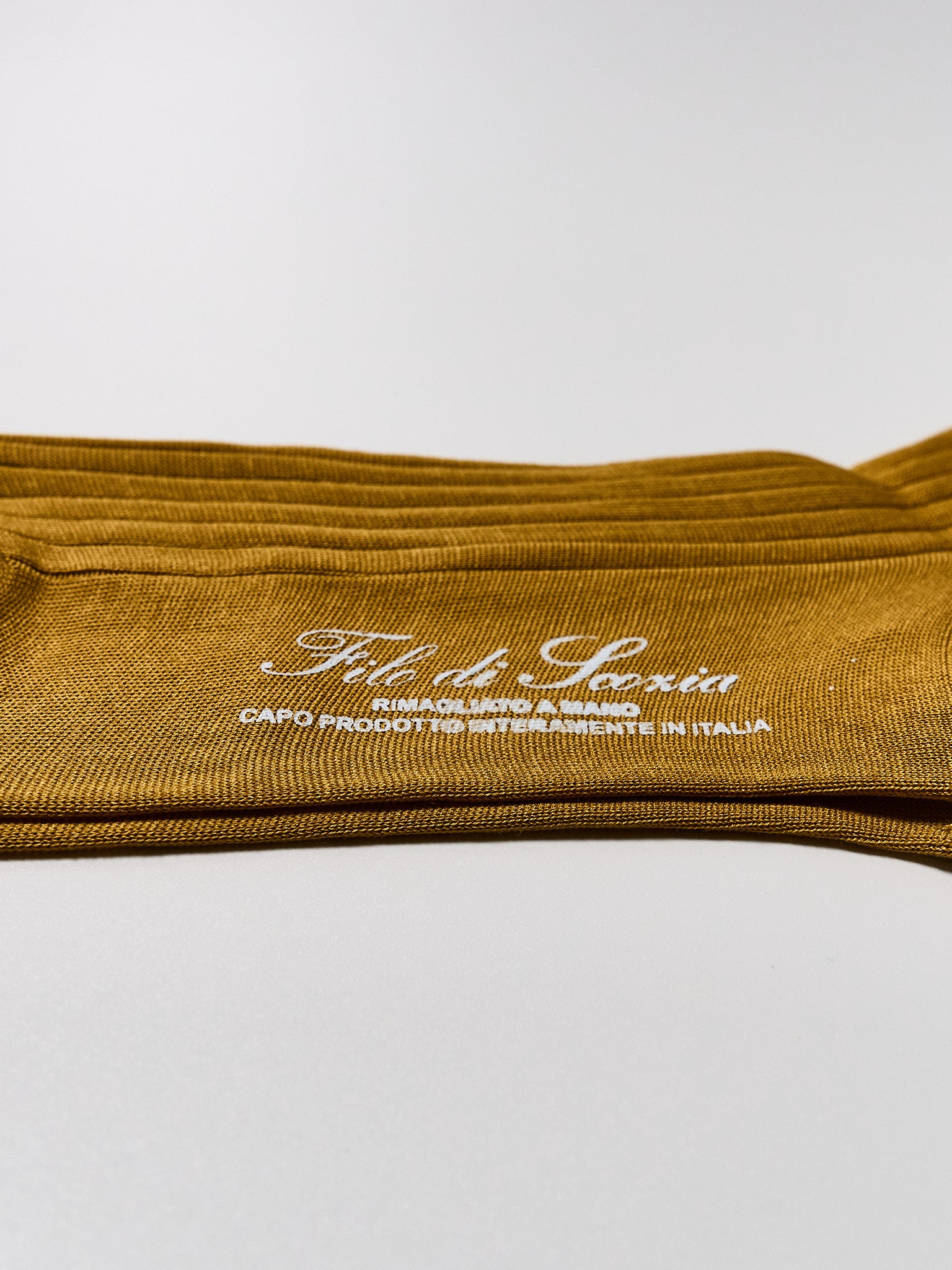 Filo di Scozia Cotton Mid-Calf - Senape