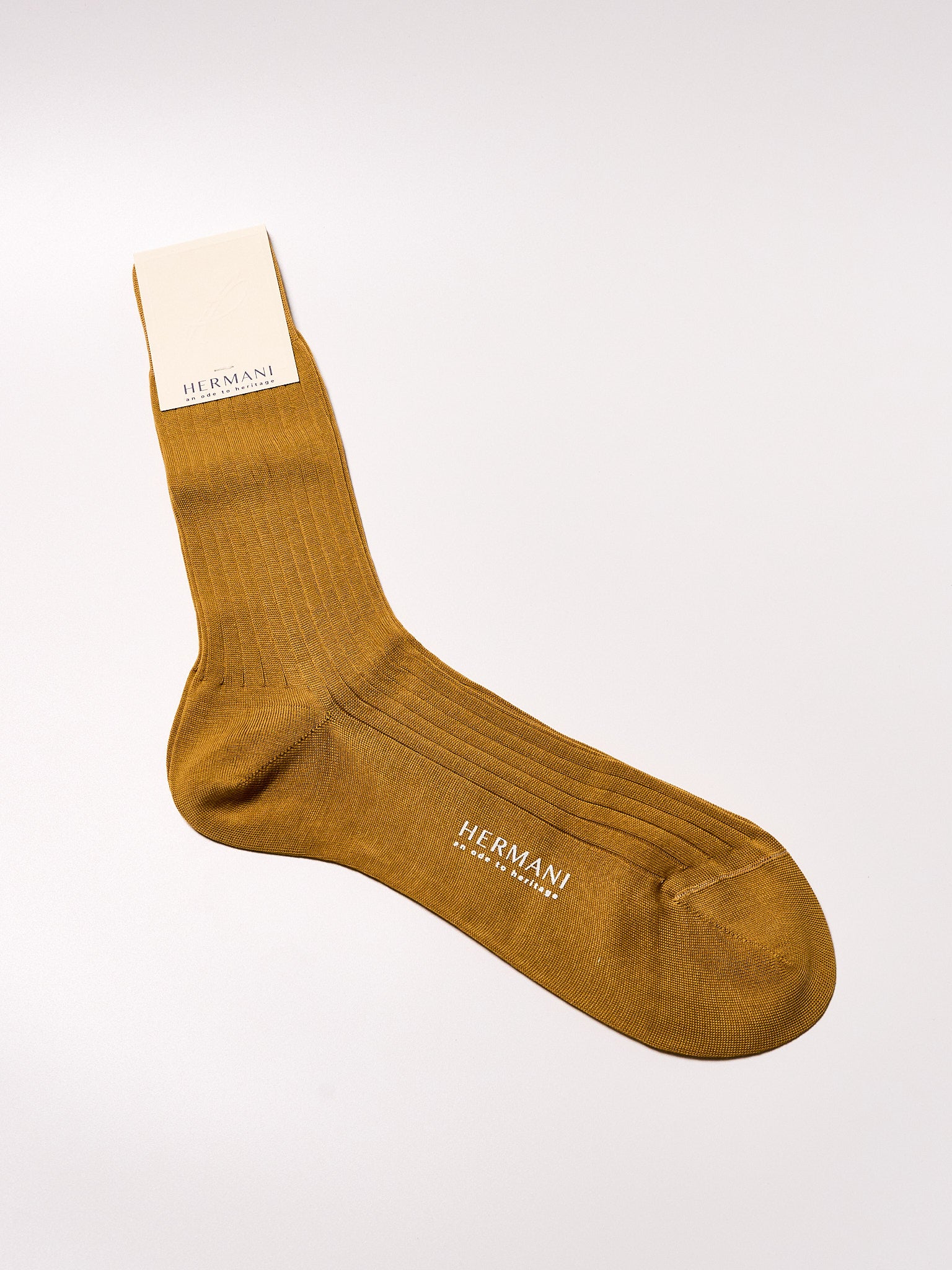 Filo di Scozia Cotton Mid-Calf - Senape