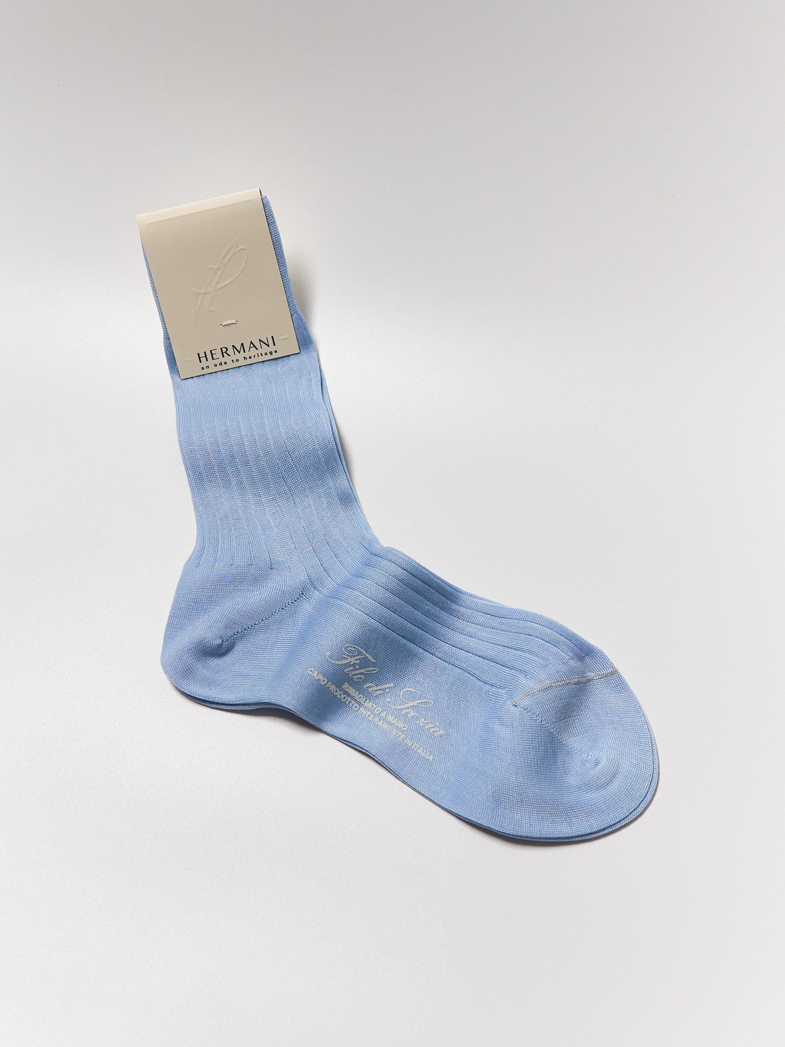 Donna Filo di Scozia Cotton - Celeste